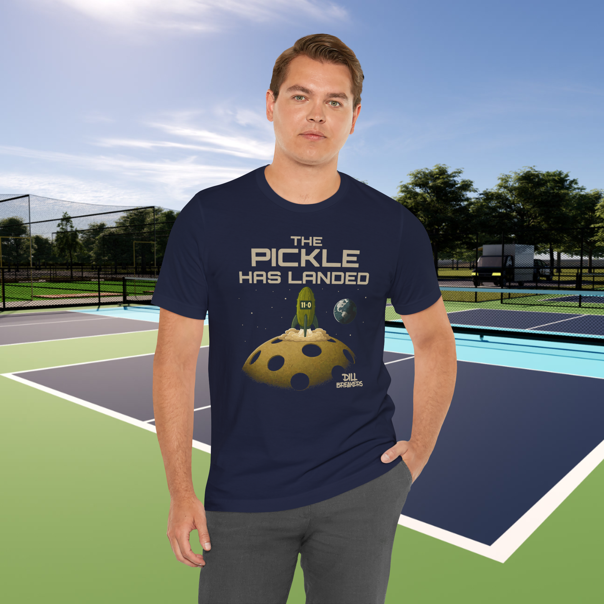 The Pickle has Landed - Funny Pickleball T-Shirt | Dill Breakers Design