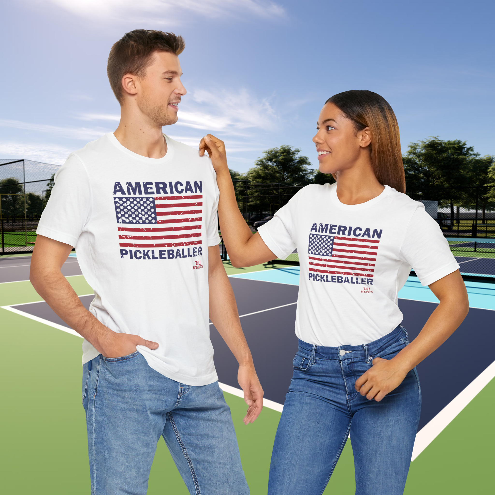 American Pickleballer T-Shirt | USA Flag Pickleball Shirt | Patriotic Pickleball Tee for Men &amp; Women | Pickleball Gift