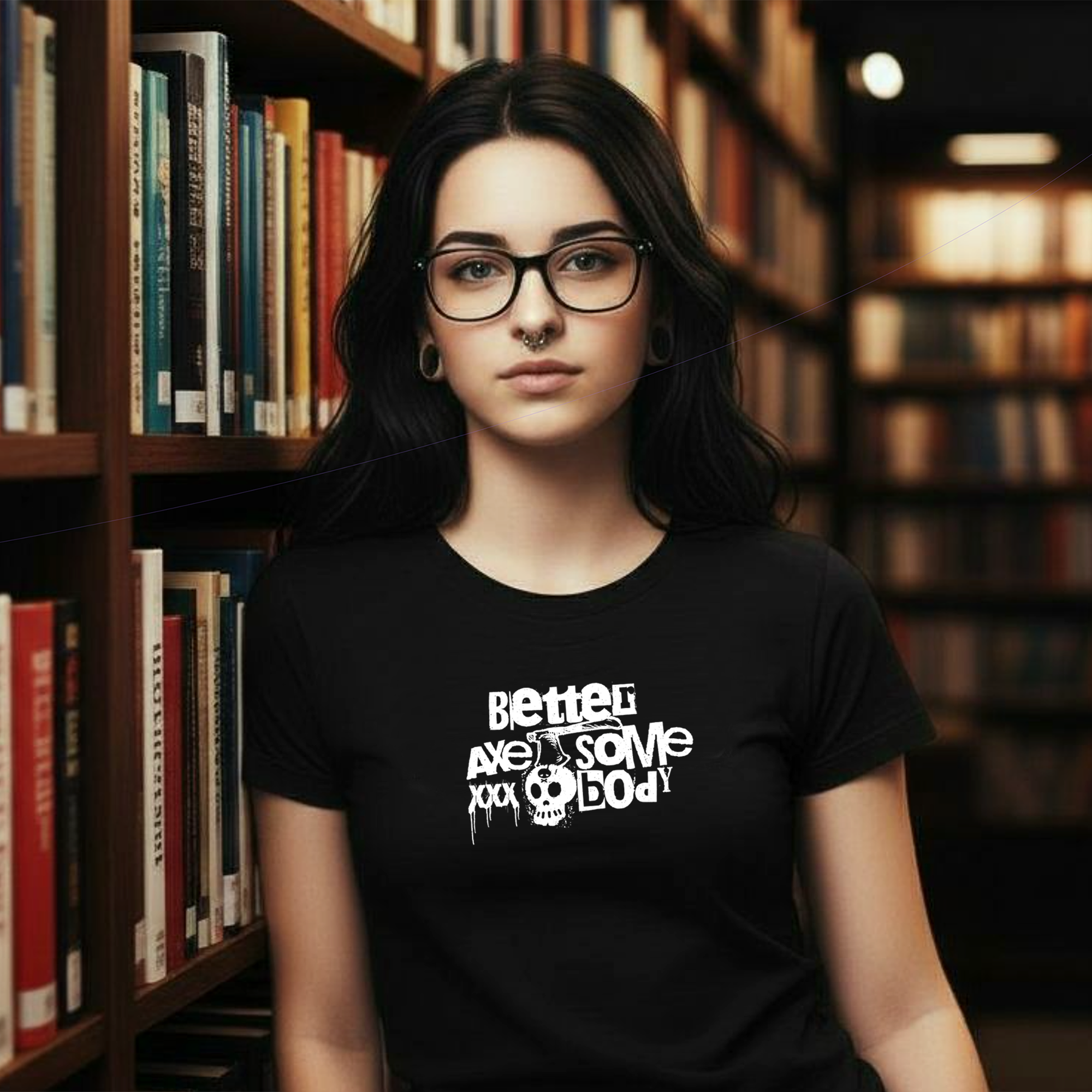 Women’s Favorite Tee | Better Axe Somebody | Hack Job Lizzy | Goth Punk Halloween Shirt product thumbnail image Women’s Favorite Tee | Better Axe Somebody | Hack Job Lizzy | Goth Punk Halloween Shirt product thumbnail image