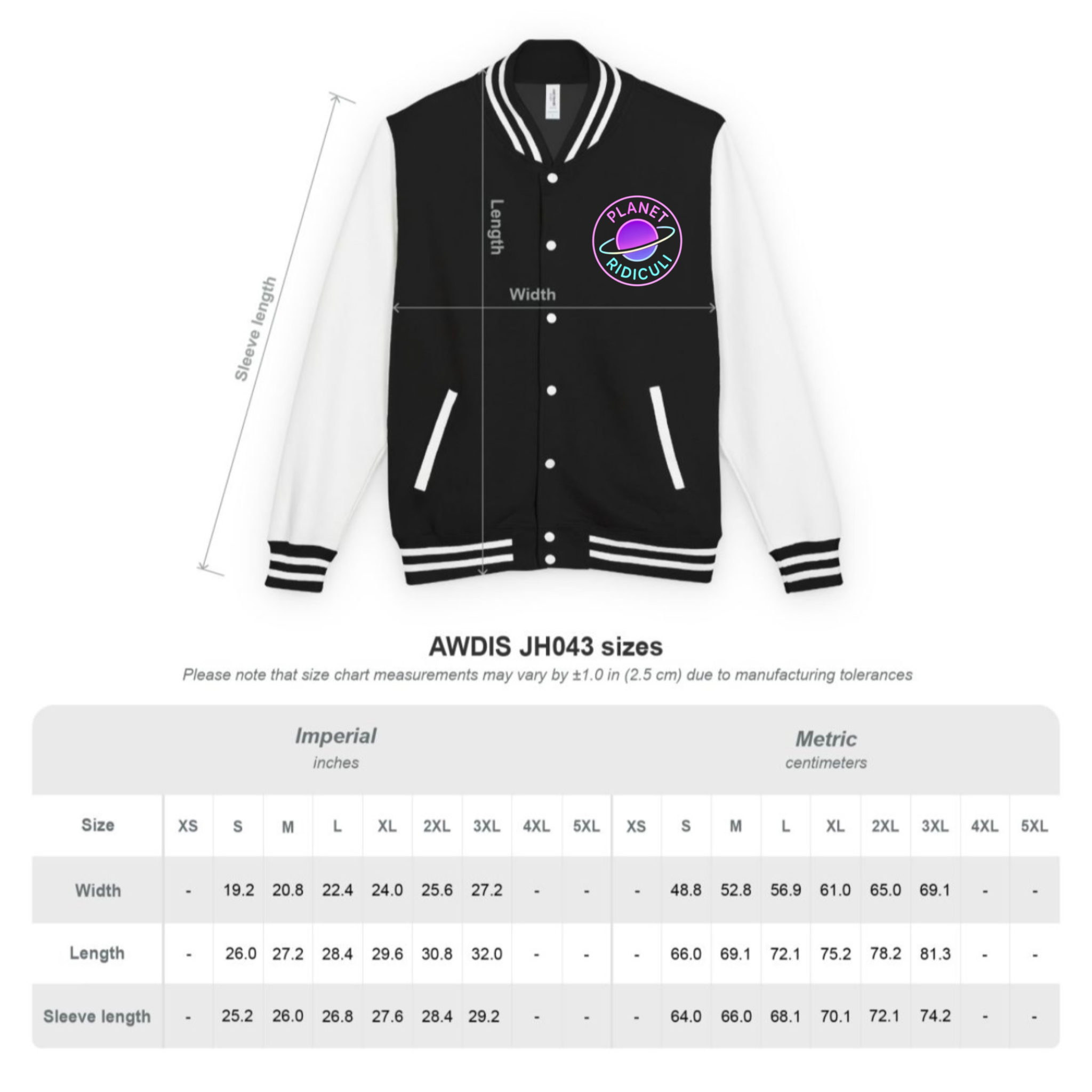 Retro Varsity Jacket (S-3XL) product thumbnail image