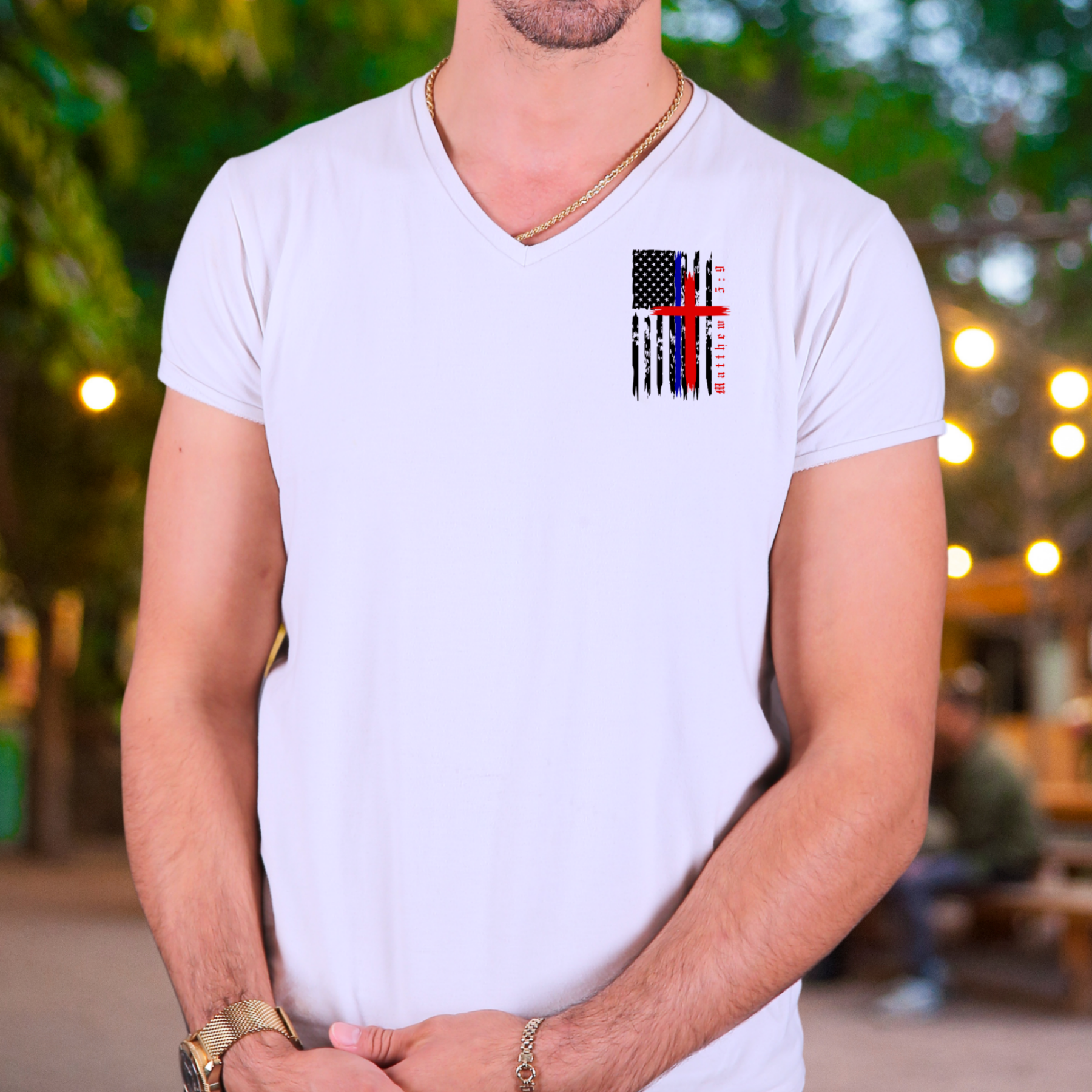 Peacemakers - V-Neck Unisex T-Shirt Peacemakers - V-Neck Unisex T-Shirt