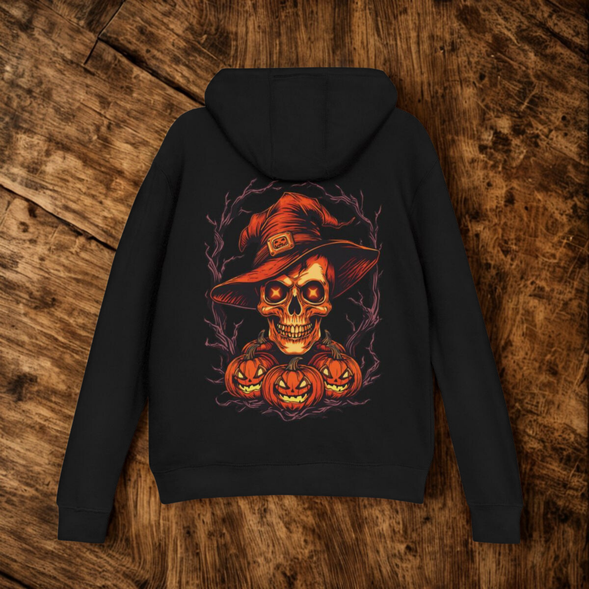 Halloween Skull Pumpkin Hoodie Unisex Fall Sweatshirt Spooky Seasonal Apparel product thumbnail image Halloween Skull Pumpkin Hoodie Unisex Fall Sweatshirt Spooky Seasonal Apparel product thumbnail image