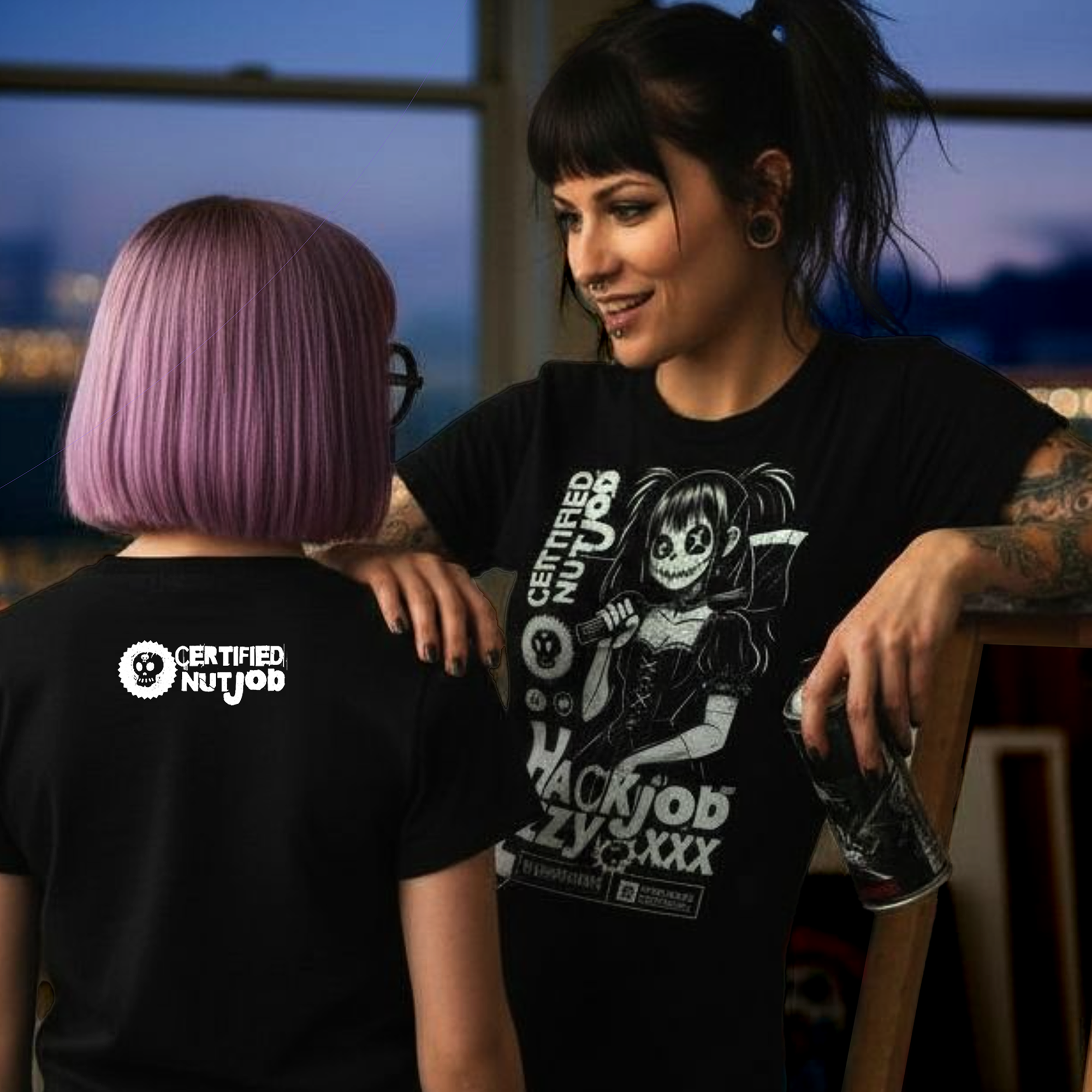 Women’s Favorite Tee | Hack Job Lizzy | Certified Nut Job | Punk Goth Halloween Shirt product thumbnail image Women’s Favorite Tee | Hack Job Lizzy | Certified Nut Job | Punk Goth Halloween Shirt product thumbnail image