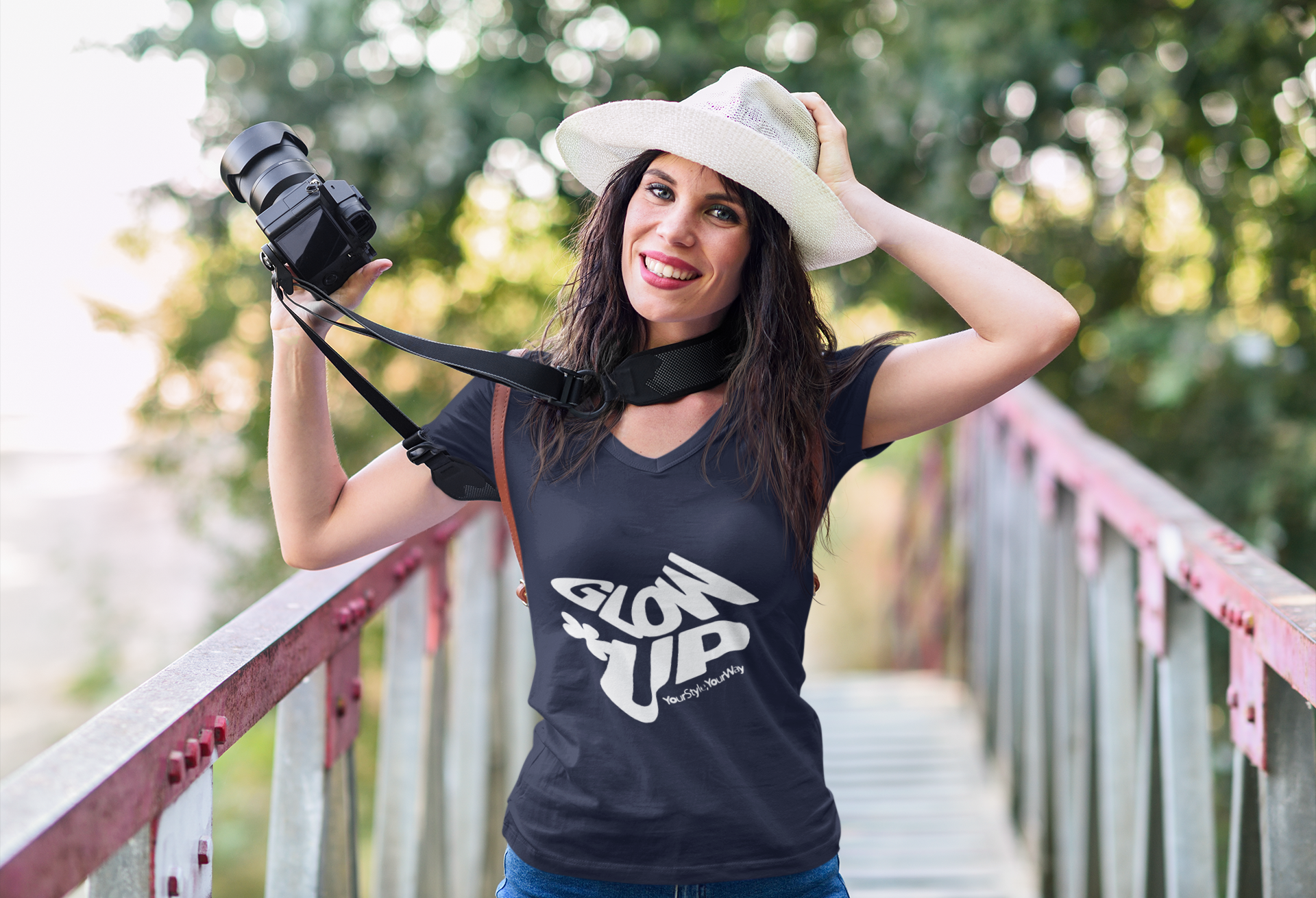 Glow Up V-Neck Tee, Motivational T-Shirt, Unisex Graphic Shirt, Inspirational Gift, Casual Wear, Birthday Gift, Positive Vibes product thumbnail image Glow Up V-Neck Tee, Motivational T-Shirt, Unisex Graphic Shirt, Inspirational Gift, Casual Wear, Birthday Gift, Positive Vibes product thumbnail image