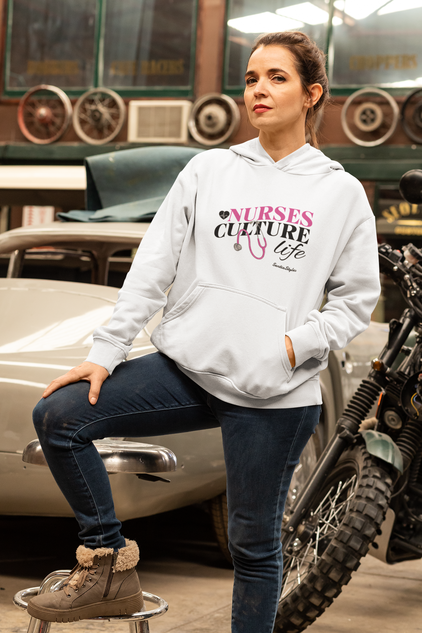Nurses Culture Life Hoodie | Cozy Fleece for Healthcare Heroes | Gift for Nurses, Nursing Students, Medical Workers, Appreciation Day product thumbnail image