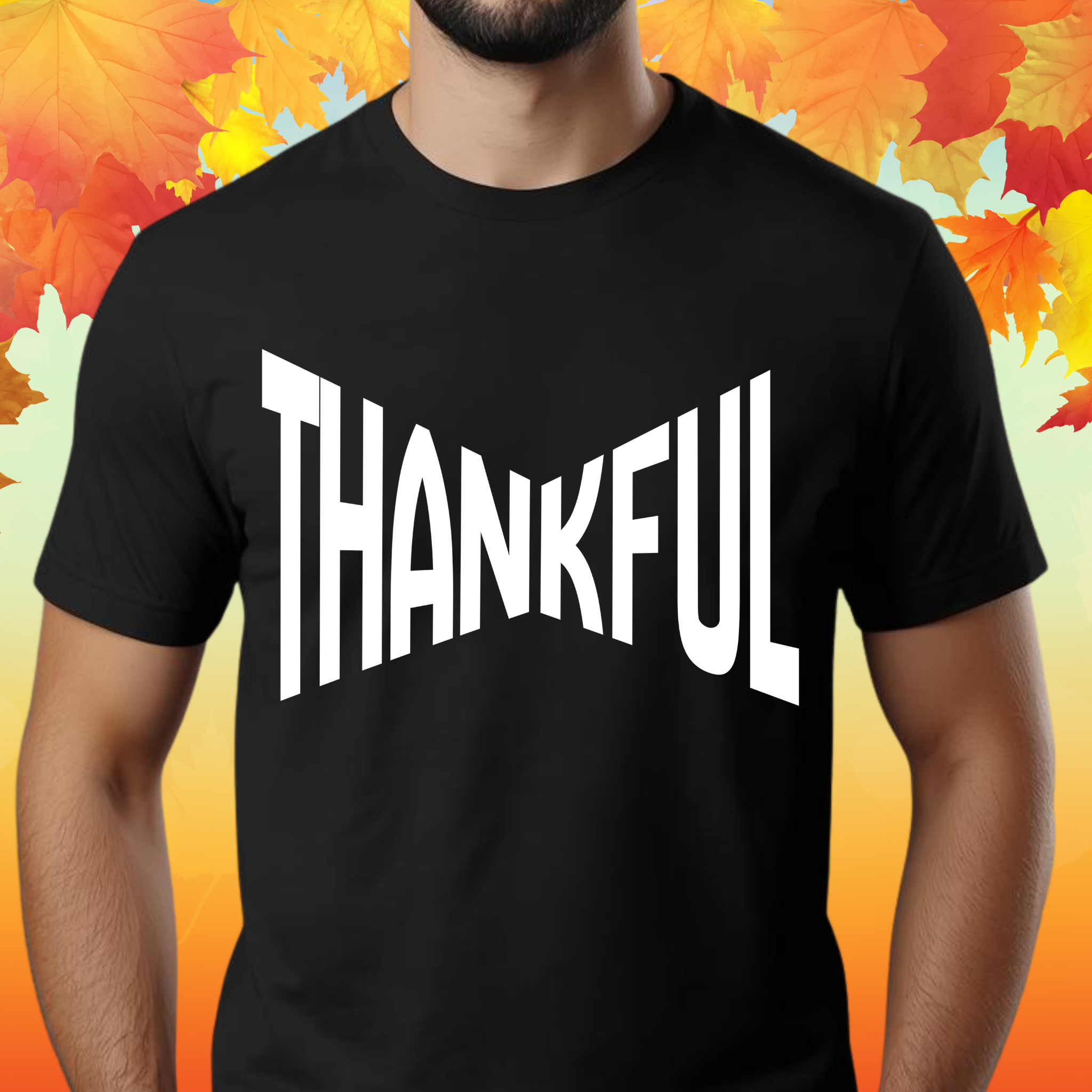 Thankful Thanksgiving T Shirt | Funny Turkey Day Drinking Shirt | Friendsgiving Party Graphic Tee product thumbnail image
