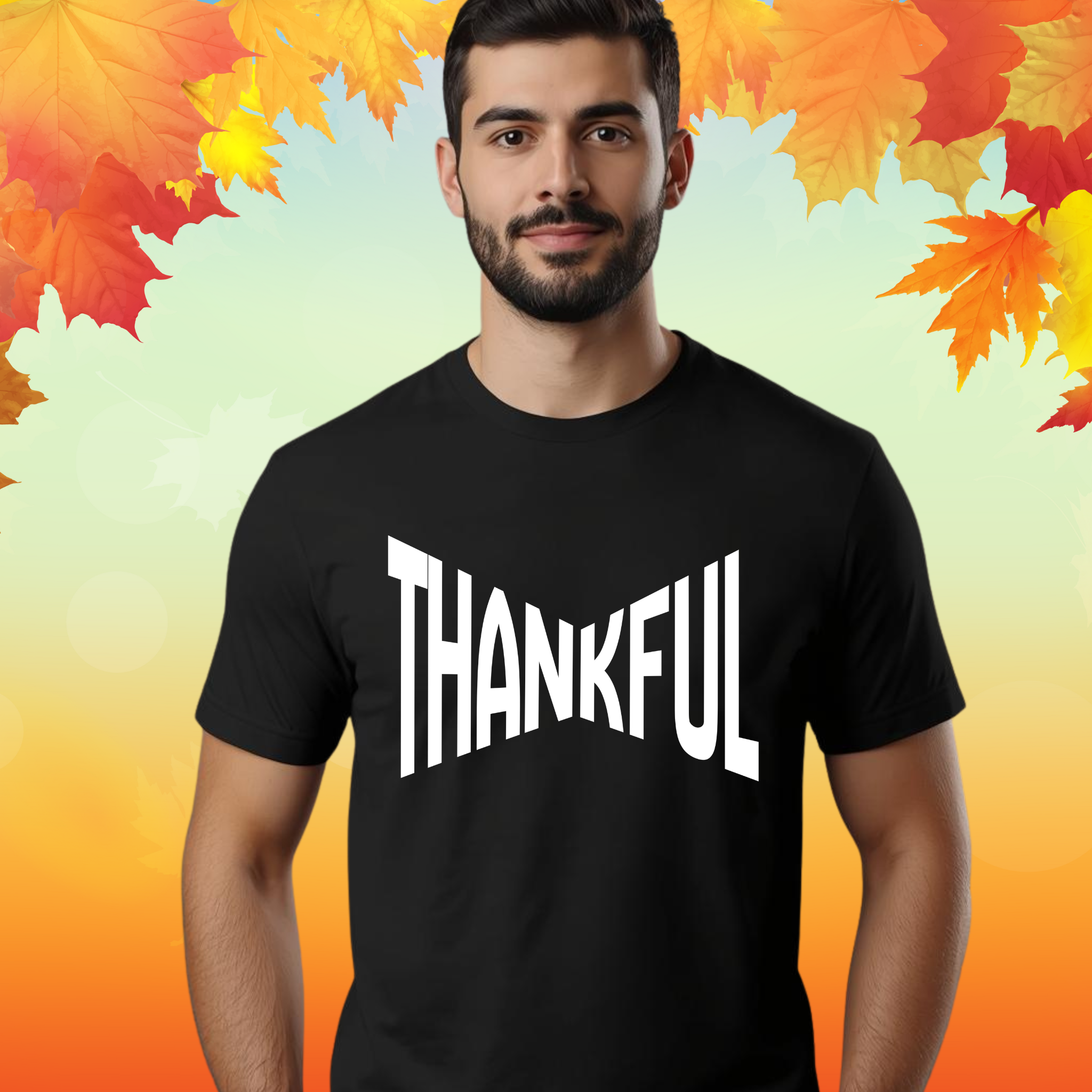 Thankful Thanksgiving T Shirt | Funny Turkey Day Drinking Shirt | Friendsgiving Party Graphic Tee product thumbnail image