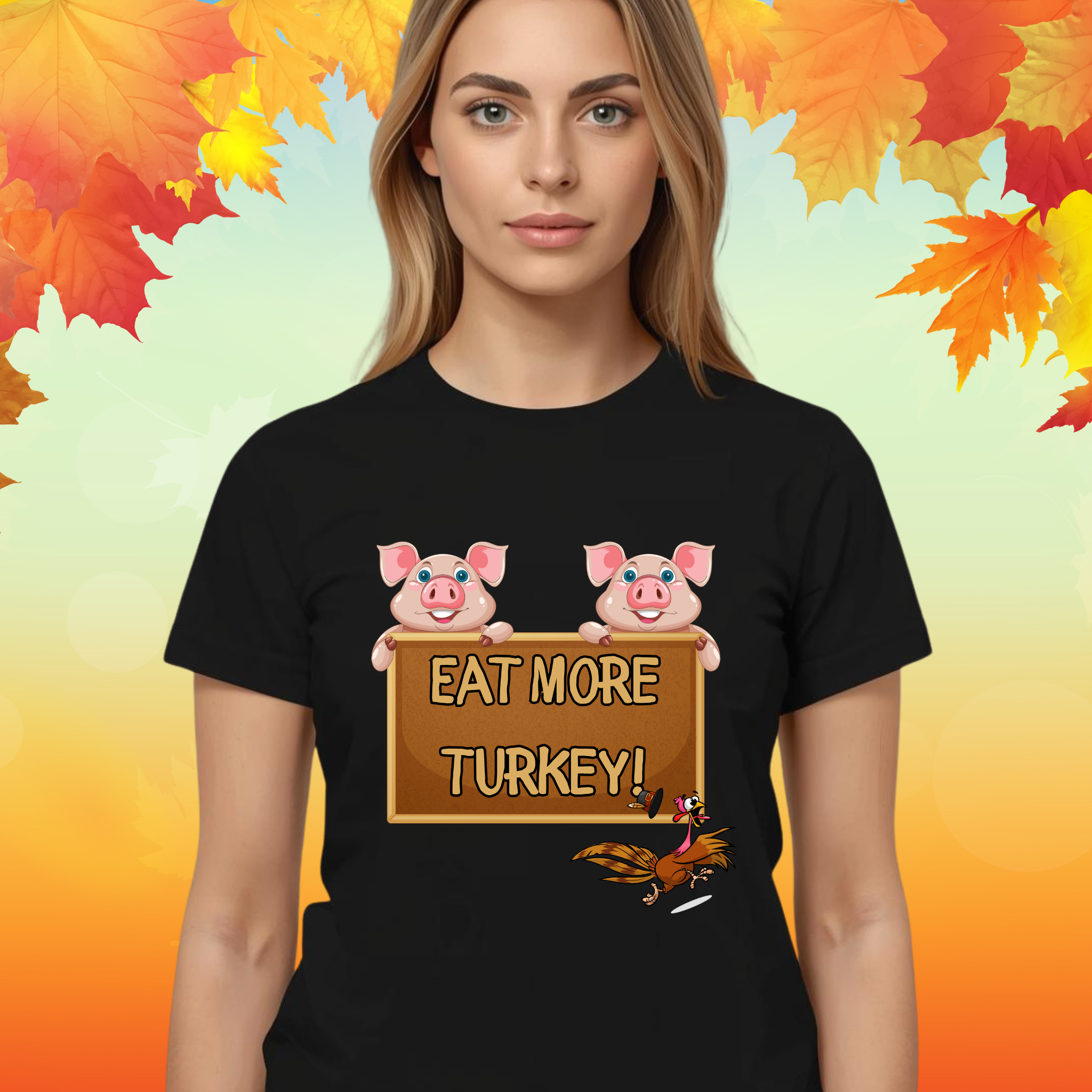 Eat More Turkey Thanksgiving T Shirt | Funny Turkey Day Drinking Shirt | Friendsgiving Party Graphic Tee product thumbnail image Eat More Turkey Thanksgiving T Shirt | Funny Turkey Day Drinking Shirt | Friendsgiving Party Graphic Tee product thumbnail image