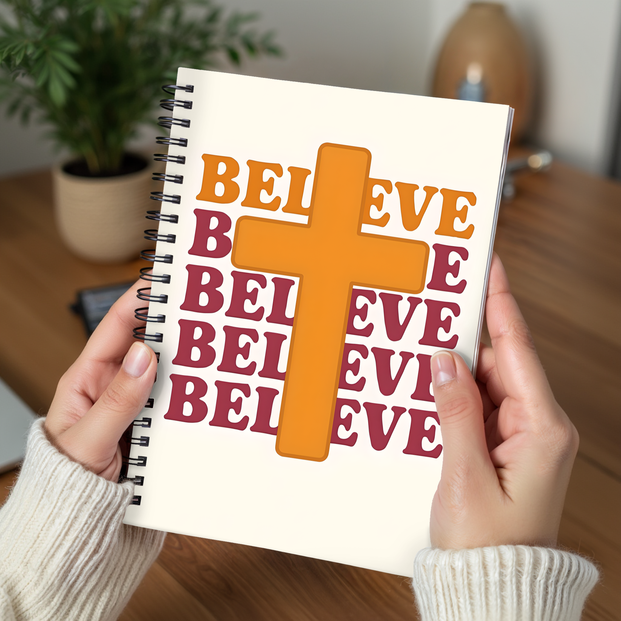 Christian Inspirational Spiral Notebook - Ruled Line, Motivational Journal, Faith-Based Gift, Church Supplies, Devotional Notebook
