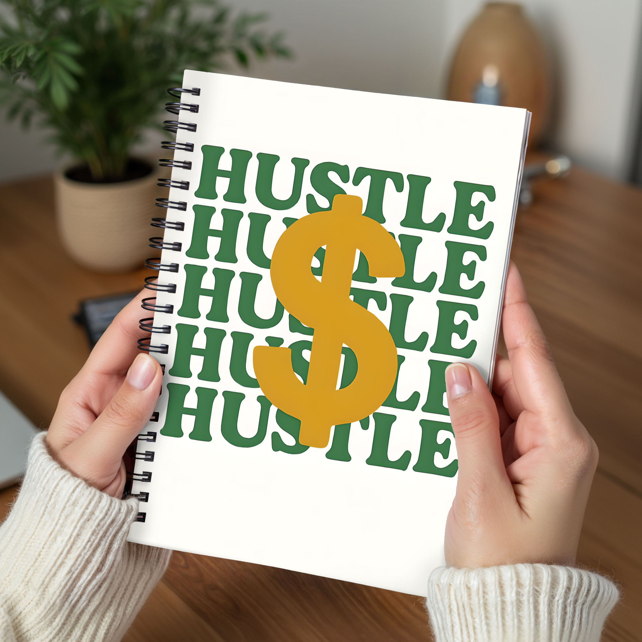 Hustle Themed Spiral Notebook Perfect for Goal Setting Journaling and Creative Notes Motivational Gift School Supplies Hustle Culture product thumbnail image