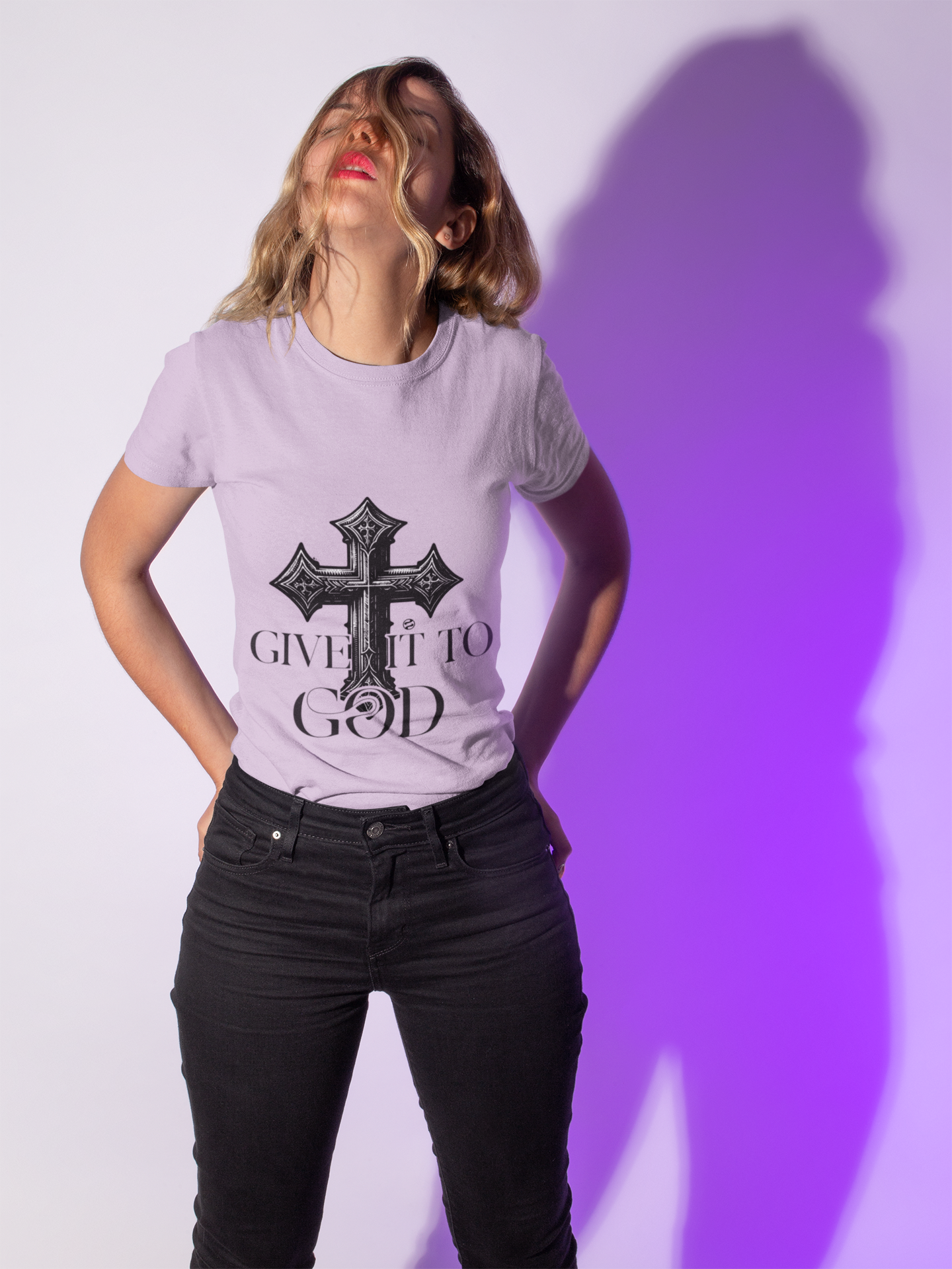 Garment-Dyed T-shirt - Give It To God Religious Tee product thumbnail image