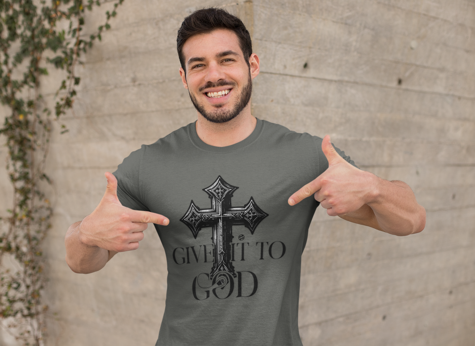 Garment-Dyed T-shirt - Give It To God Religious Tee product thumbnail image Garment-Dyed T-shirt - Give It To God Religious Tee product thumbnail image