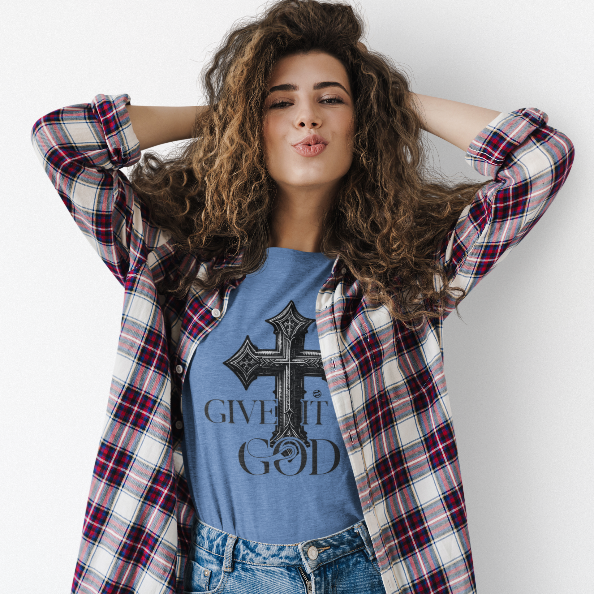 Garment-Dyed T-shirt - Give It To God Religious Tee product thumbnail image Garment-Dyed T-shirt - Give It To God Religious Tee product thumbnail image