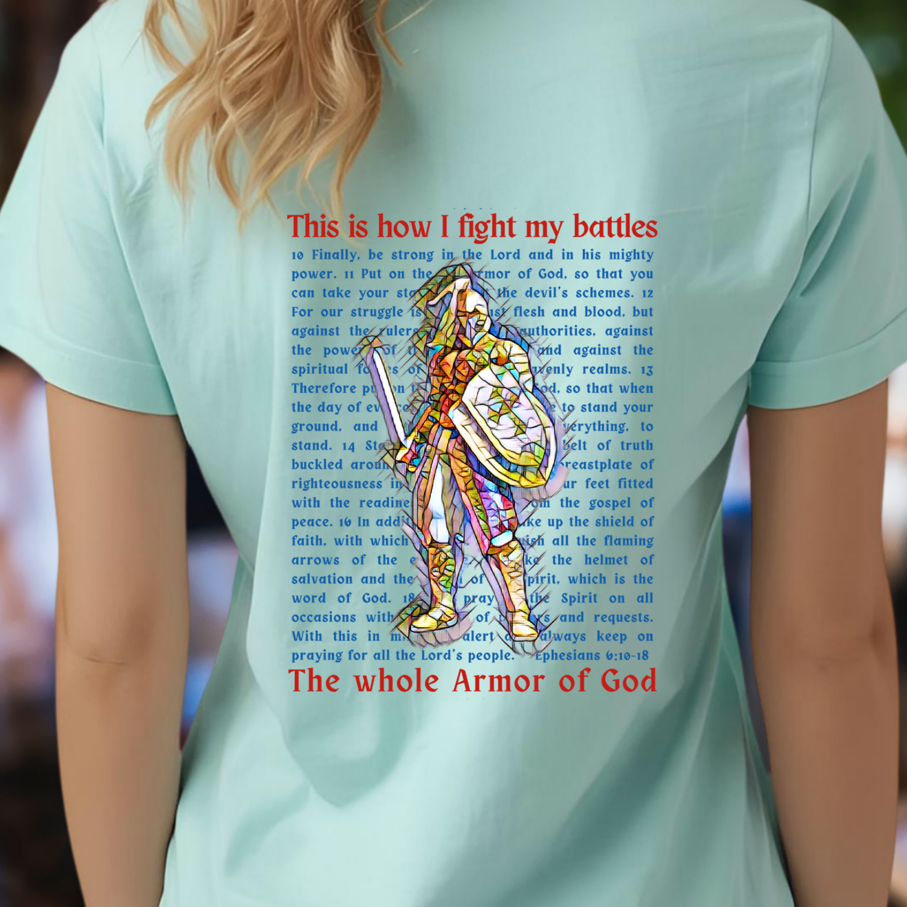 The Whole Armor of God - Crew Neck Unisex T-Shirt product thumbnail image The Whole Armor of God - Crew Neck Unisex T-Shirt product thumbnail image
