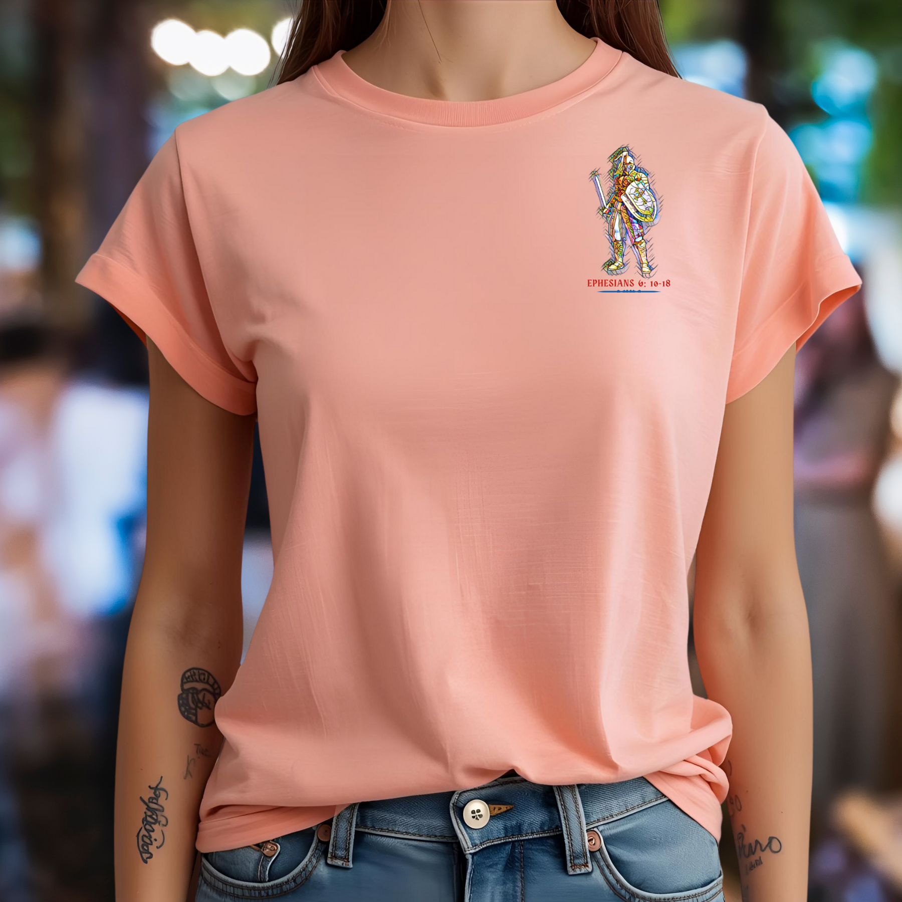 The Whole Armor of God - Crew Neck Unisex T-Shirt product thumbnail image