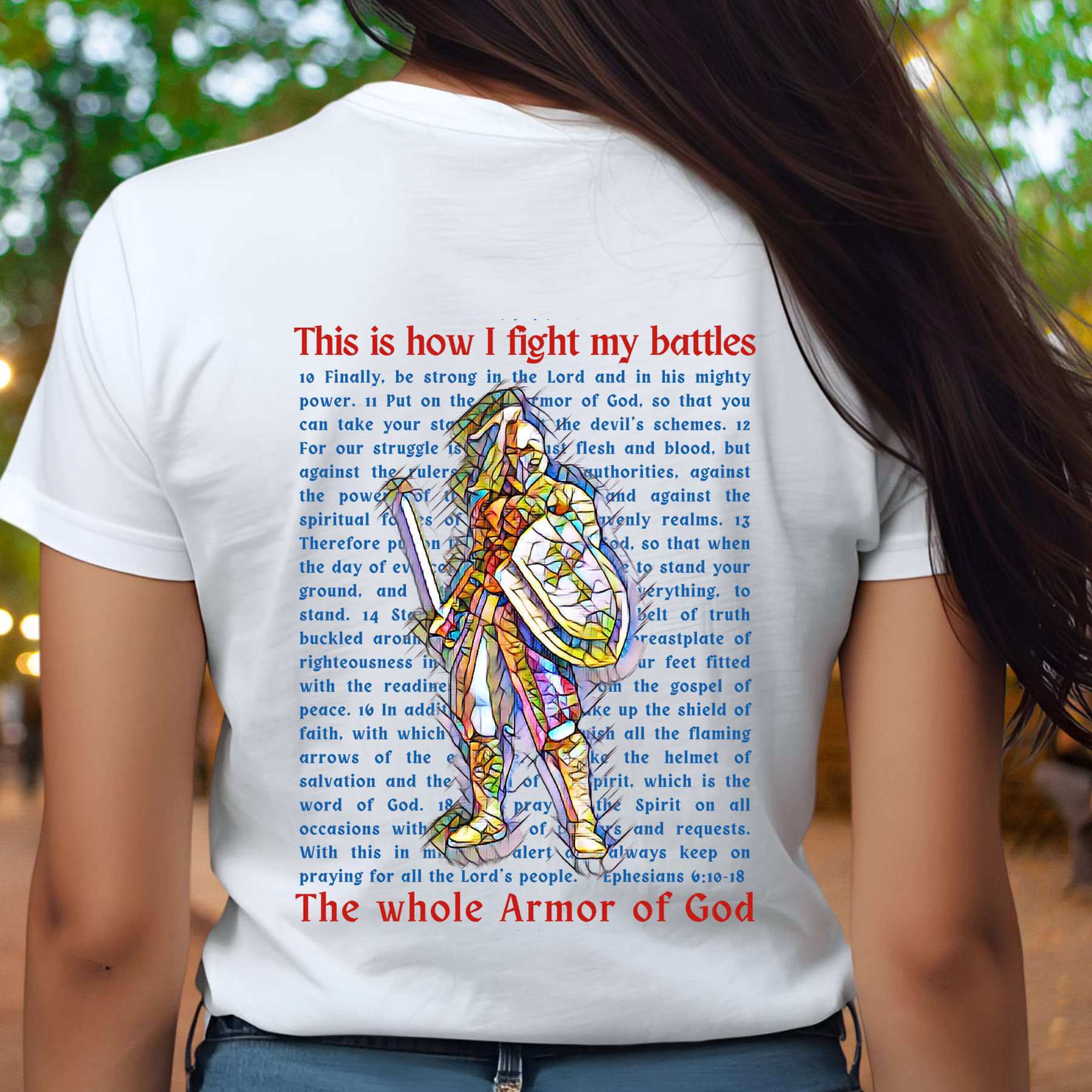 The Whole Armor of God - Crew Neck Unisex T-Shirt product thumbnail image