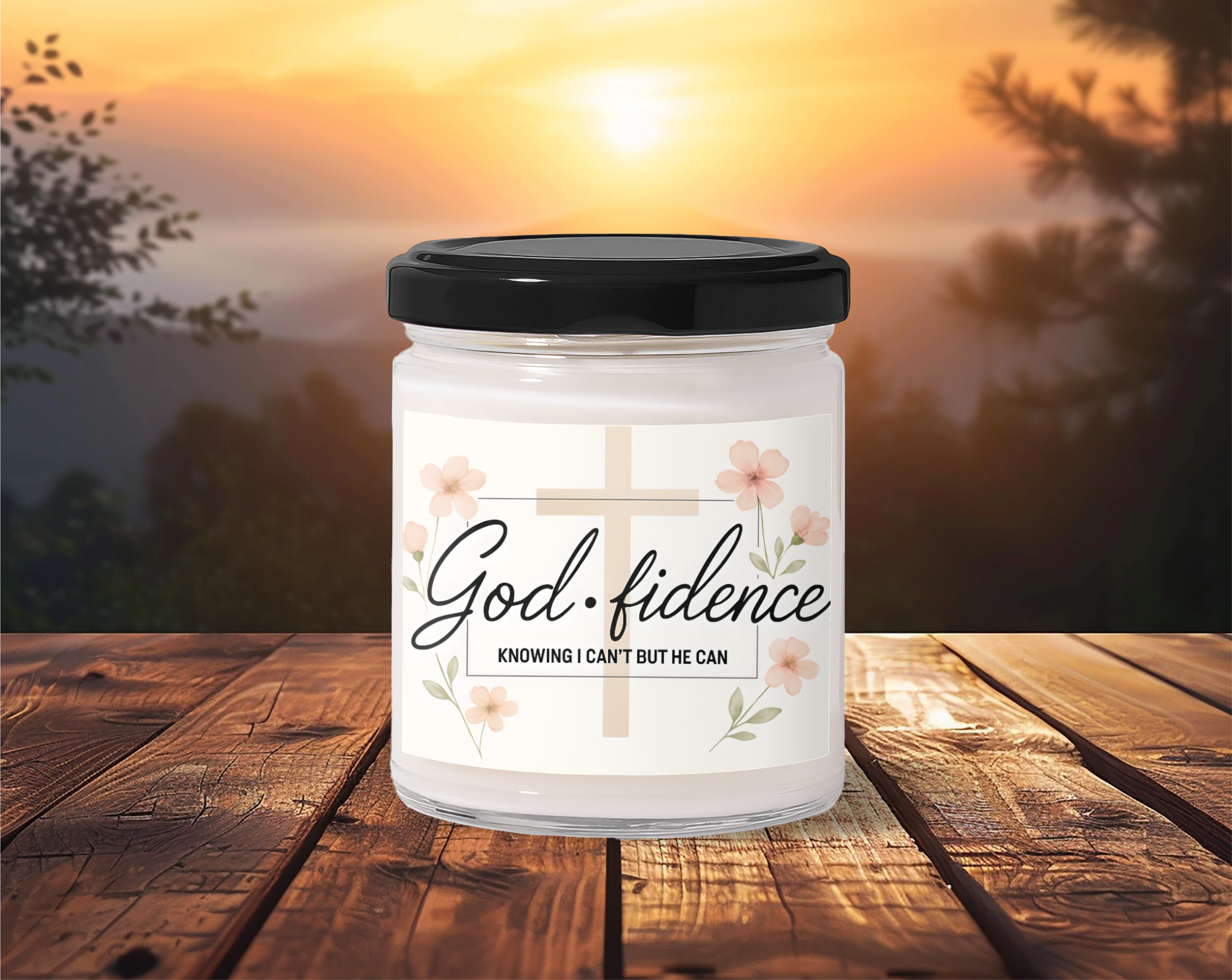 Godfidence Candle Faith-Inspired Scented Candle, Aromatherapy Gift, Spiritual Decor, Encouragement Candle, Christian Home Fragrance product thumbnail image
