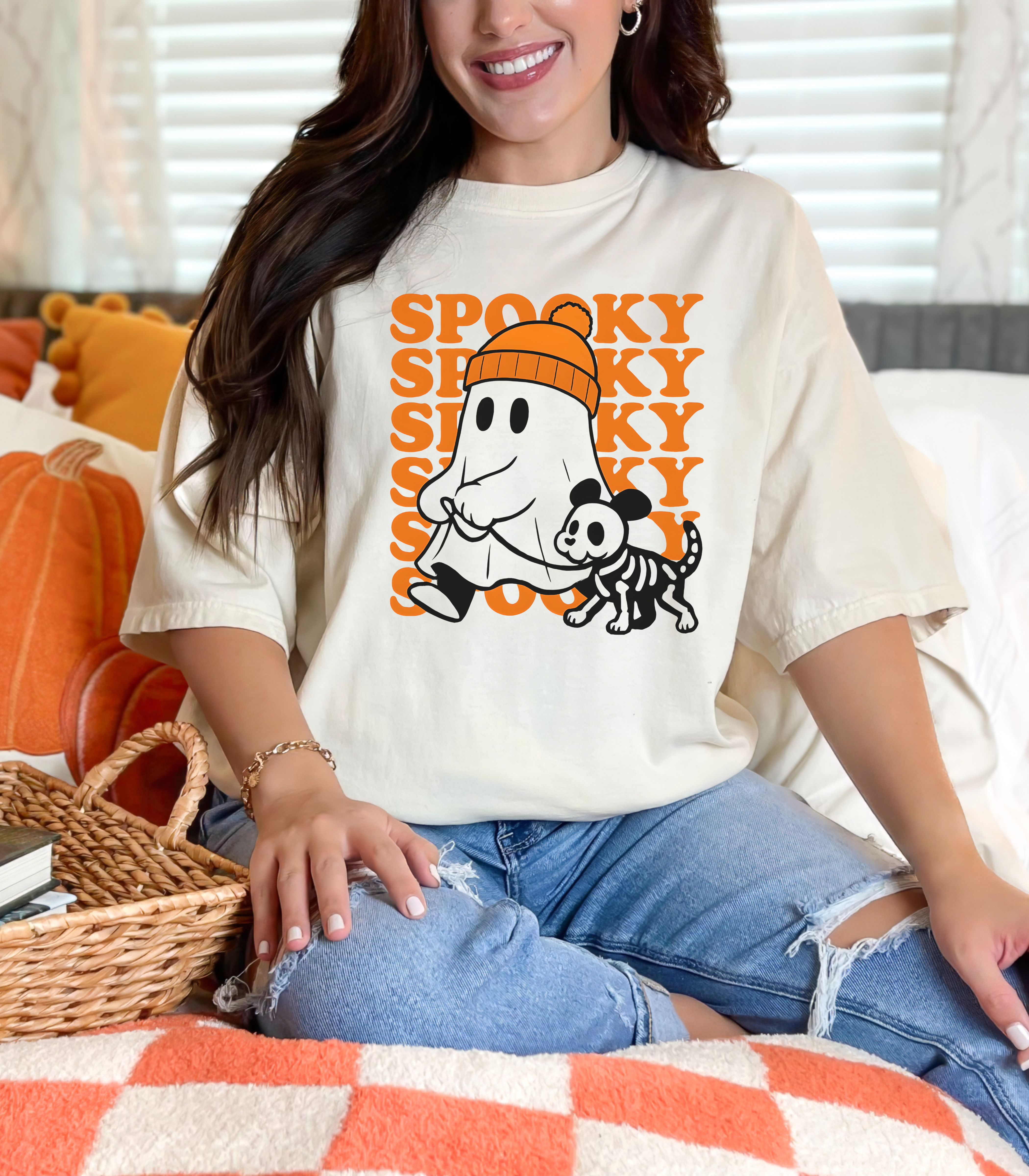 Ghost Walking Dog Unisex T-shirt product thumbnail image