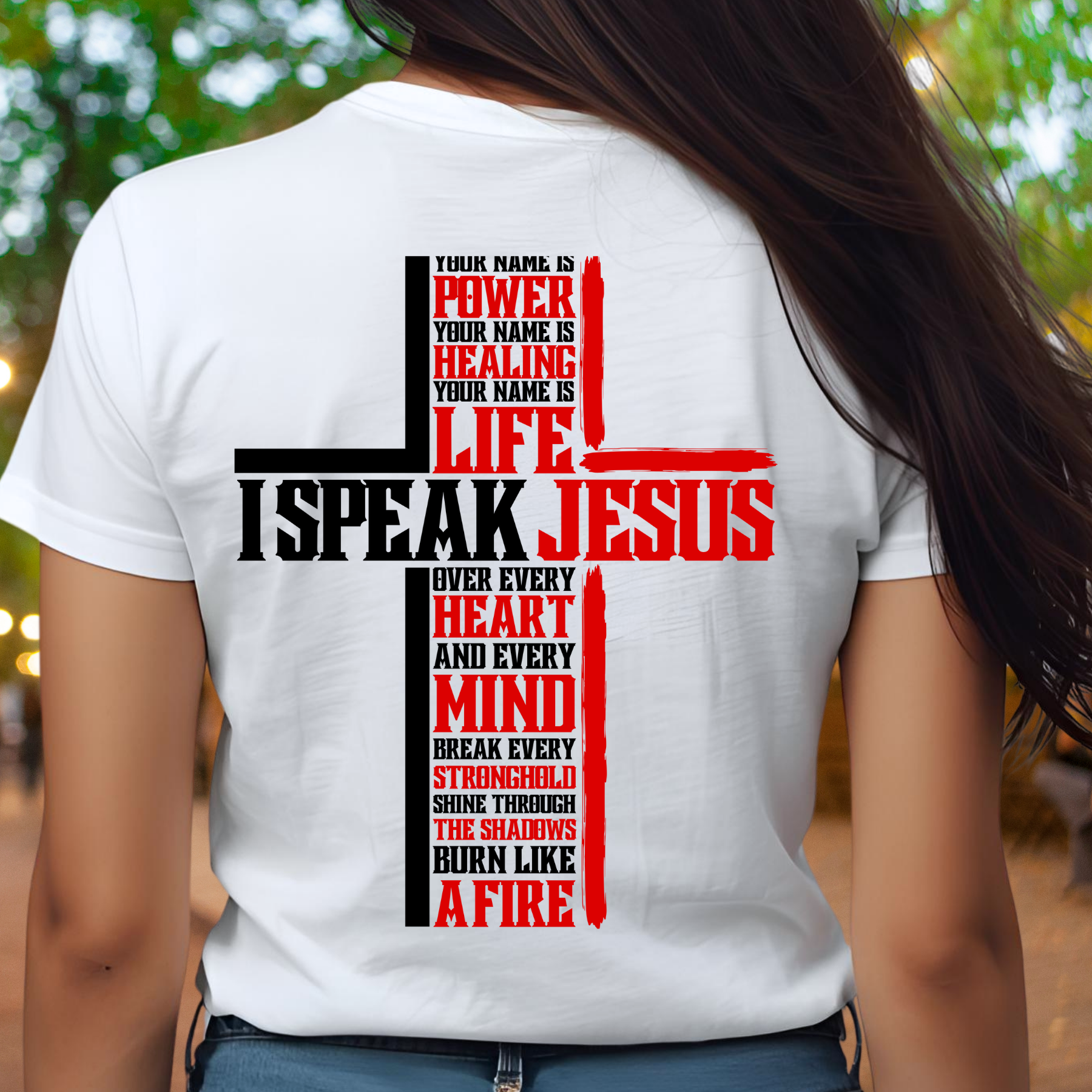I Speak Jesus - Crew Neck Unisex T-Shirt product thumbnail image I Speak Jesus - Crew Neck Unisex T-Shirt product thumbnail image