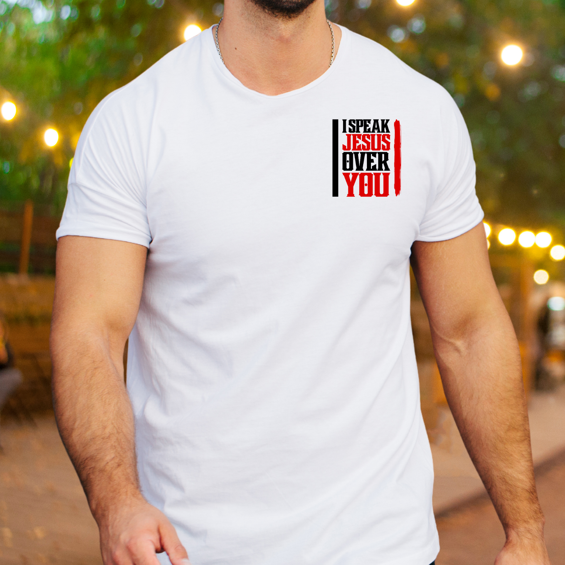 I Speak Jesus - Crew Neck Unisex T-Shirt product thumbnail image I Speak Jesus - Crew Neck Unisex T-Shirt product thumbnail image