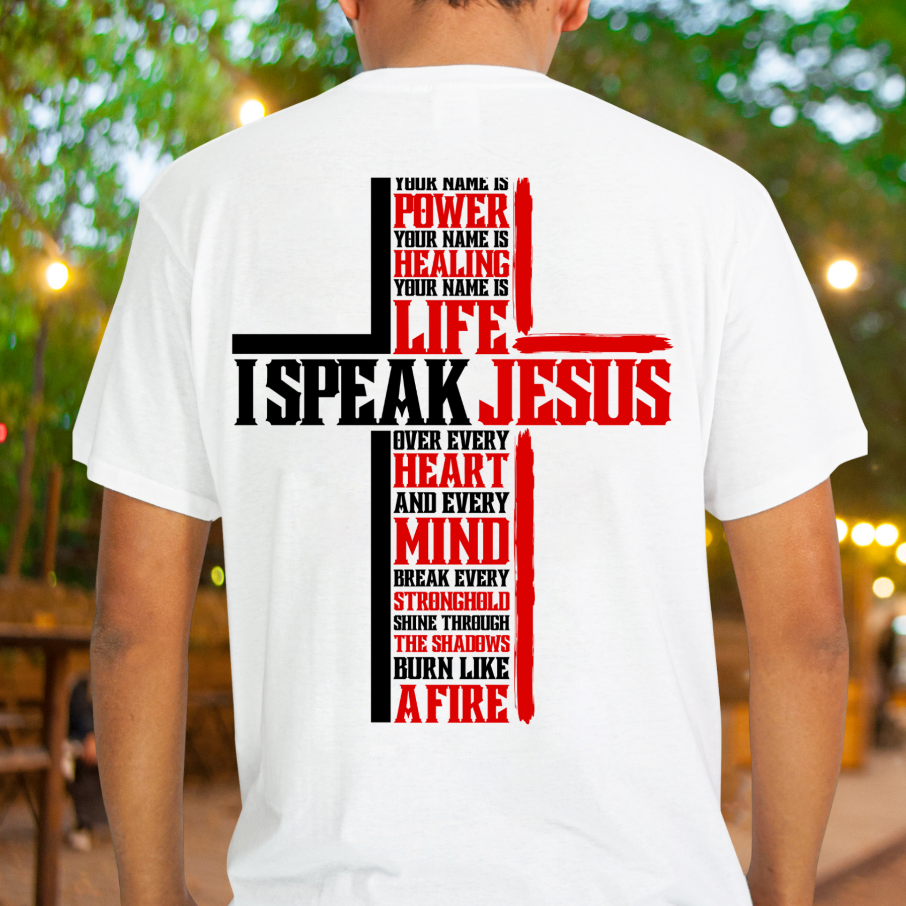 I Speak Jesus - Crew Neck Unisex T-Shirt product thumbnail image I Speak Jesus - Crew Neck Unisex T-Shirt product thumbnail image