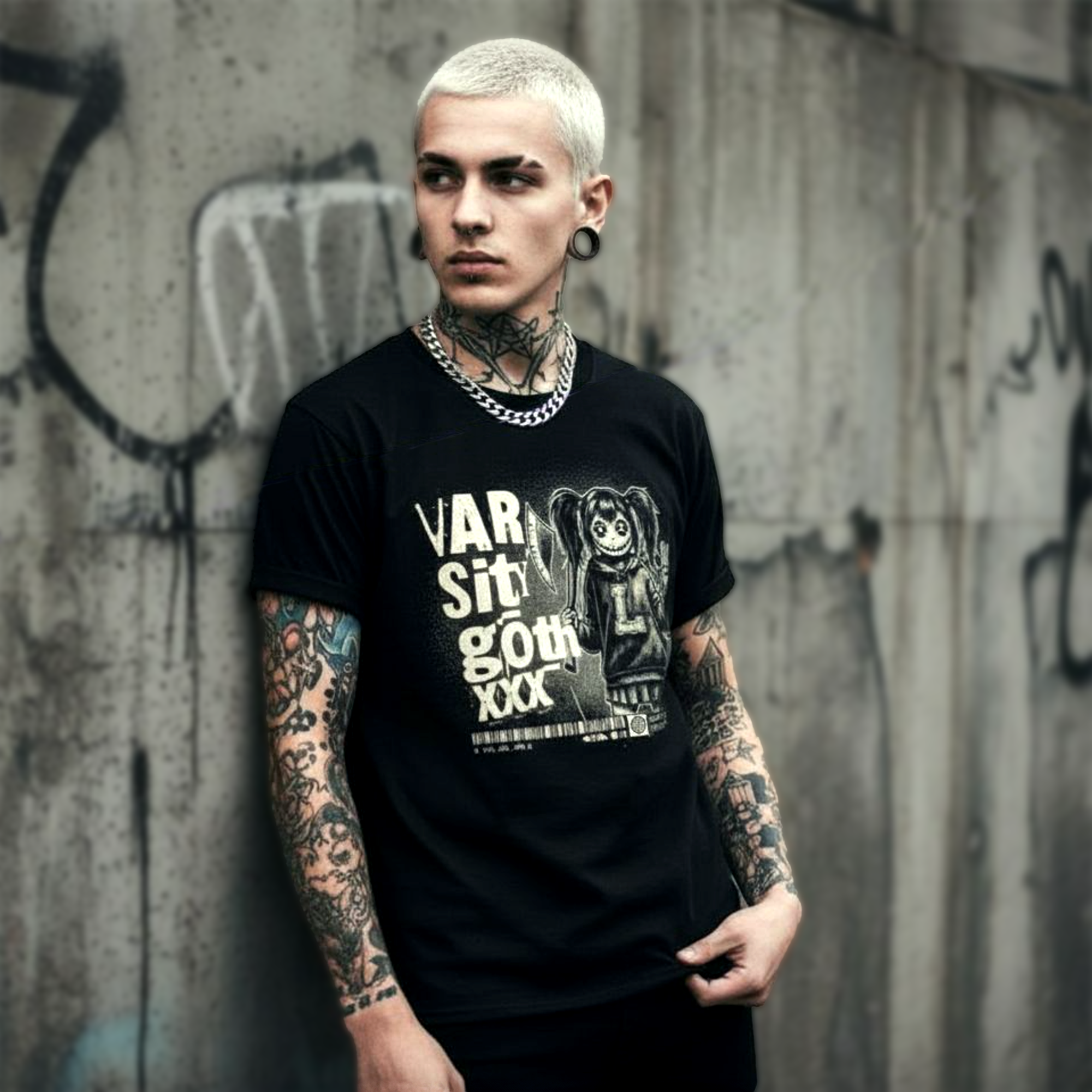 Unisex Softstyle Tee | Premium Gildan Shirt | Hack Job Lizzy | Varsity Goth product thumbnail image Unisex Softstyle Tee | Premium Gildan Shirt | Hack Job Lizzy | Varsity Goth product thumbnail image