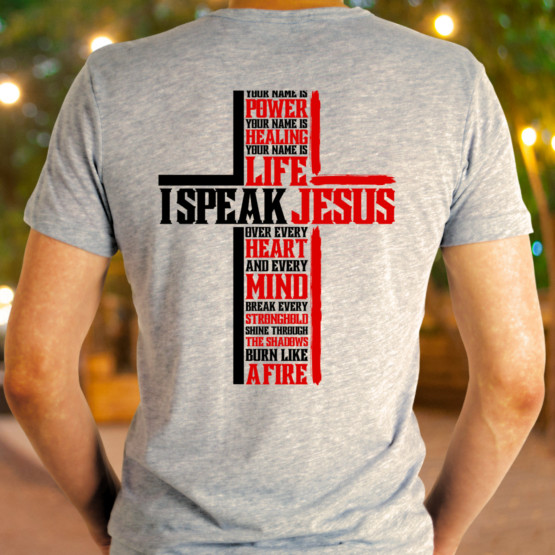 I Speak Jesus - V-Neck Unisex T-Shirt product thumbnail image I Speak Jesus - V-Neck Unisex T-Shirt product thumbnail image