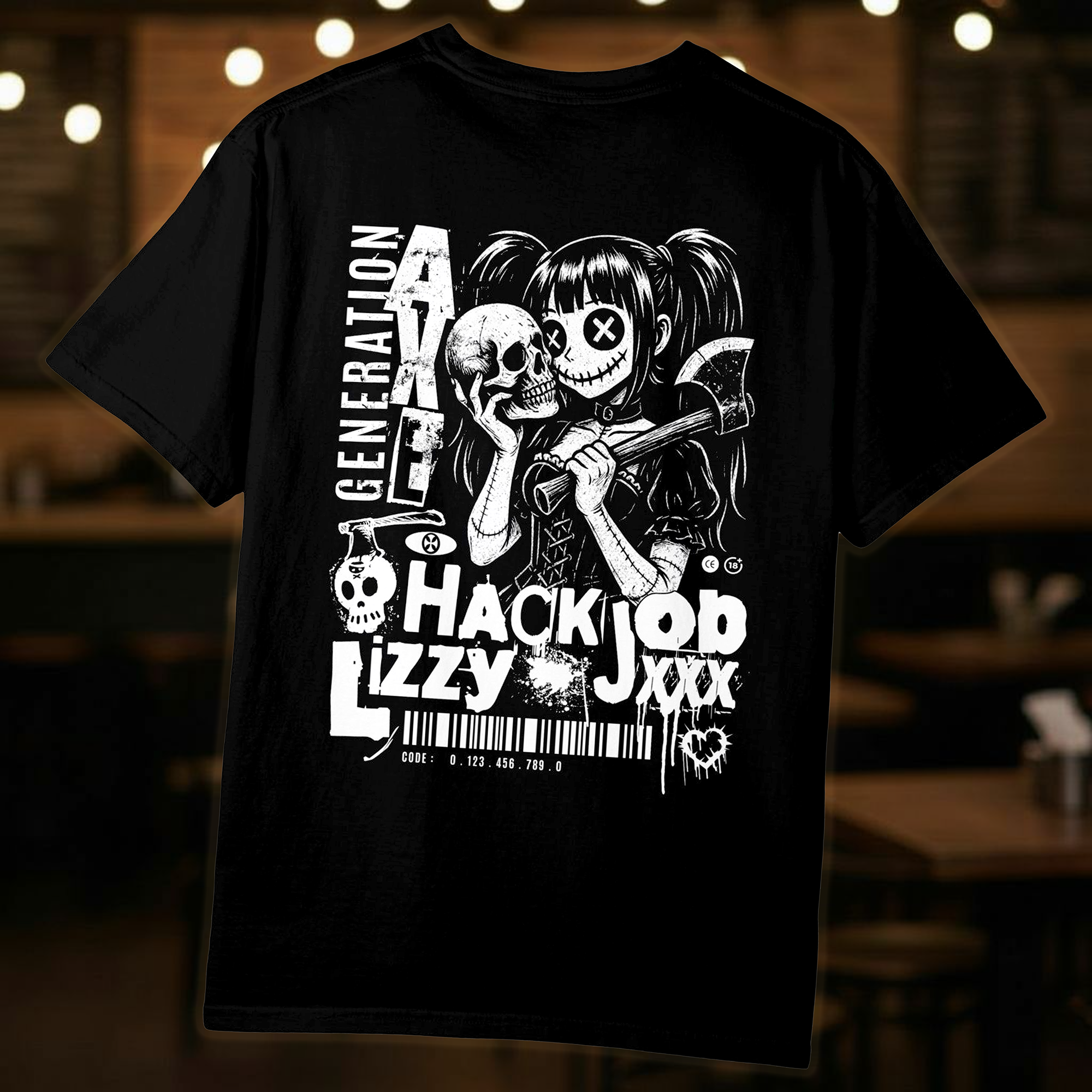 Unisex Garment-Dyed Shirt | Hack Job Lizzy | Generation Axe | Punk Goth Halloween Tee product thumbnail image Unisex Garment-Dyed Shirt | Hack Job Lizzy | Generation Axe | Punk Goth Halloween Tee product thumbnail image