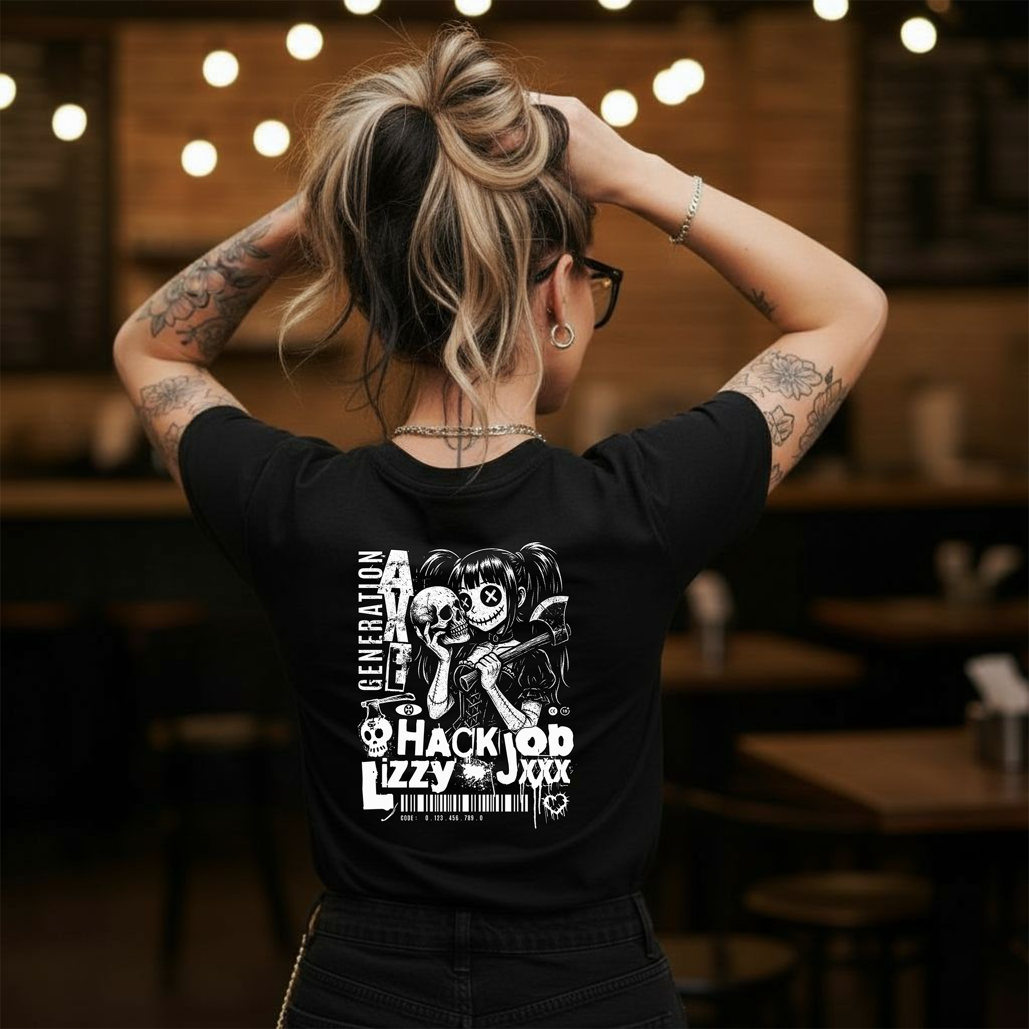 Unisex Garment-Dyed Shirt | Hack Job Lizzy | Generation Axe | Punk Goth Halloween Tee product thumbnail image Unisex Garment-Dyed Shirt | Hack Job Lizzy | Generation Axe | Punk Goth Halloween Tee product thumbnail image