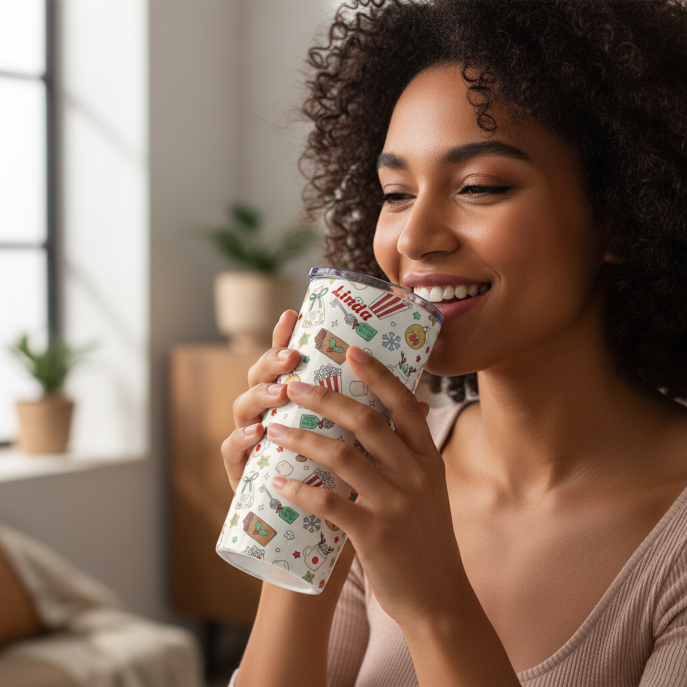 Personalized 20 oz Christmas Tumbler Insulated Holiday Travel Mug, Christmas Gift Cup for Hot and Cold Drinks product thumbnail image Personalized 20 oz Christmas Tumbler Insulated Holiday Travel Mug, Christmas Gift Cup for Hot and Cold Drinks product thumbnail image