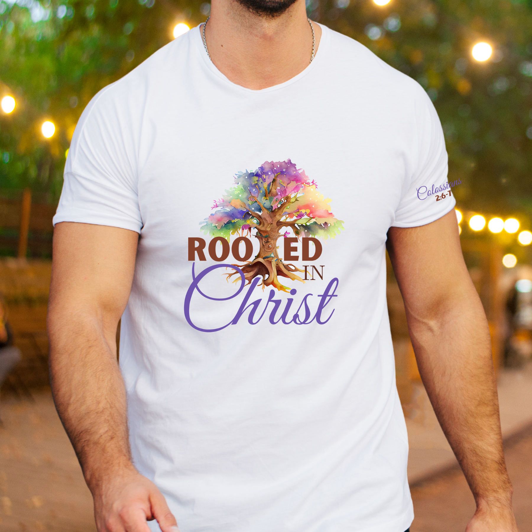 Rooted In Christ - Crew Neck Unisex T- Shirt product thumbnail image