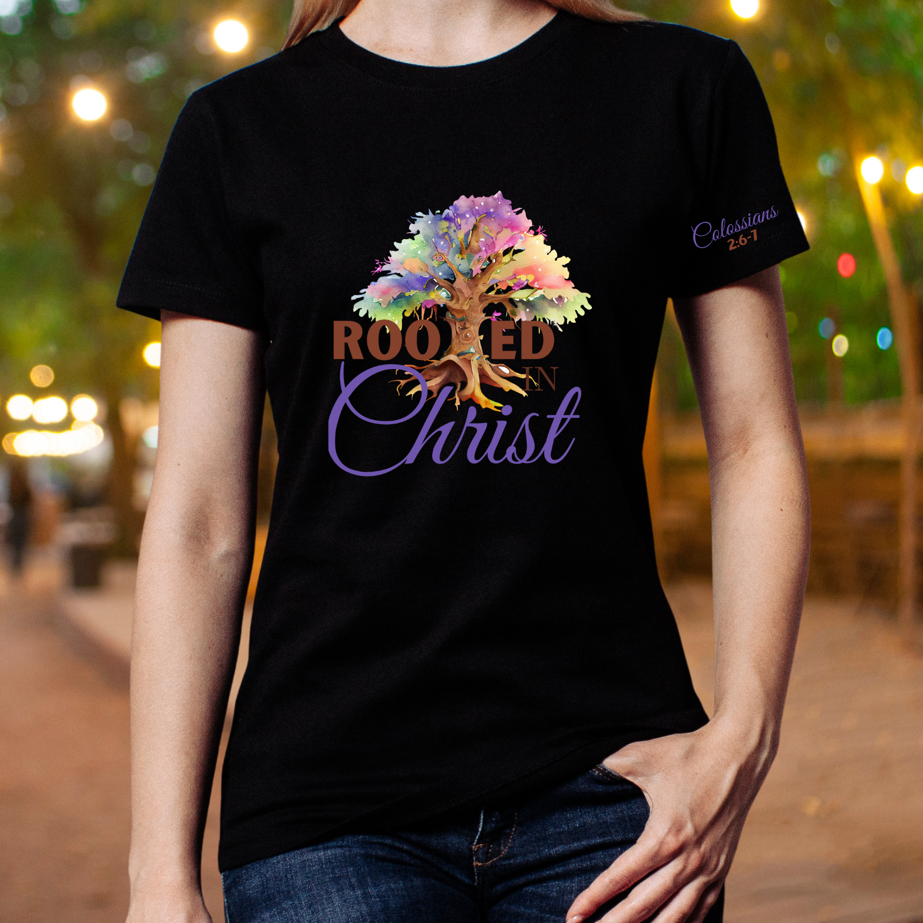 Rooted In Christ - Crew Neck Unisex T- Shirt product thumbnail image Rooted In Christ - Crew Neck Unisex T- Shirt product thumbnail image
