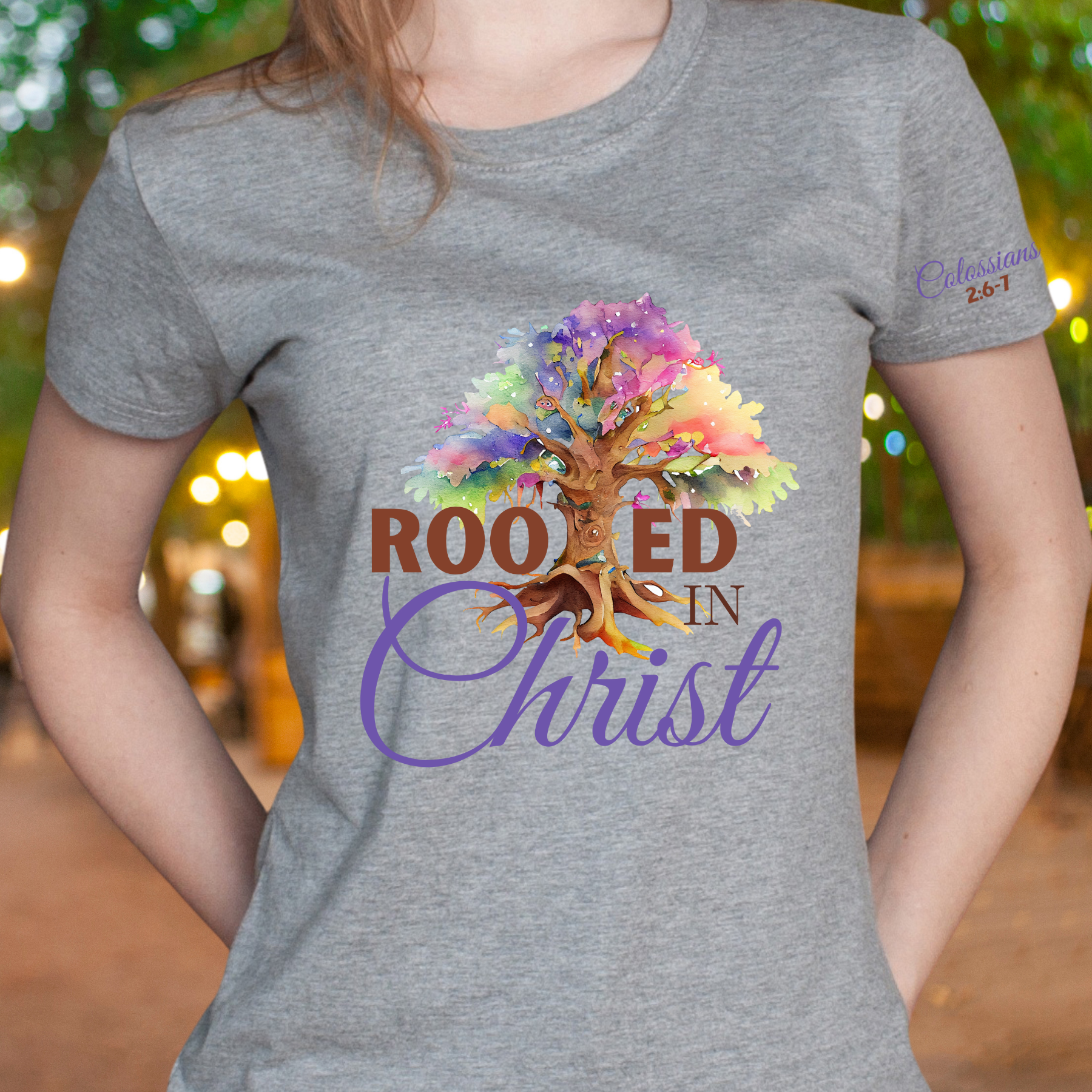 Rooted In Christ - Crew Neck Unisex T- Shirt product thumbnail image