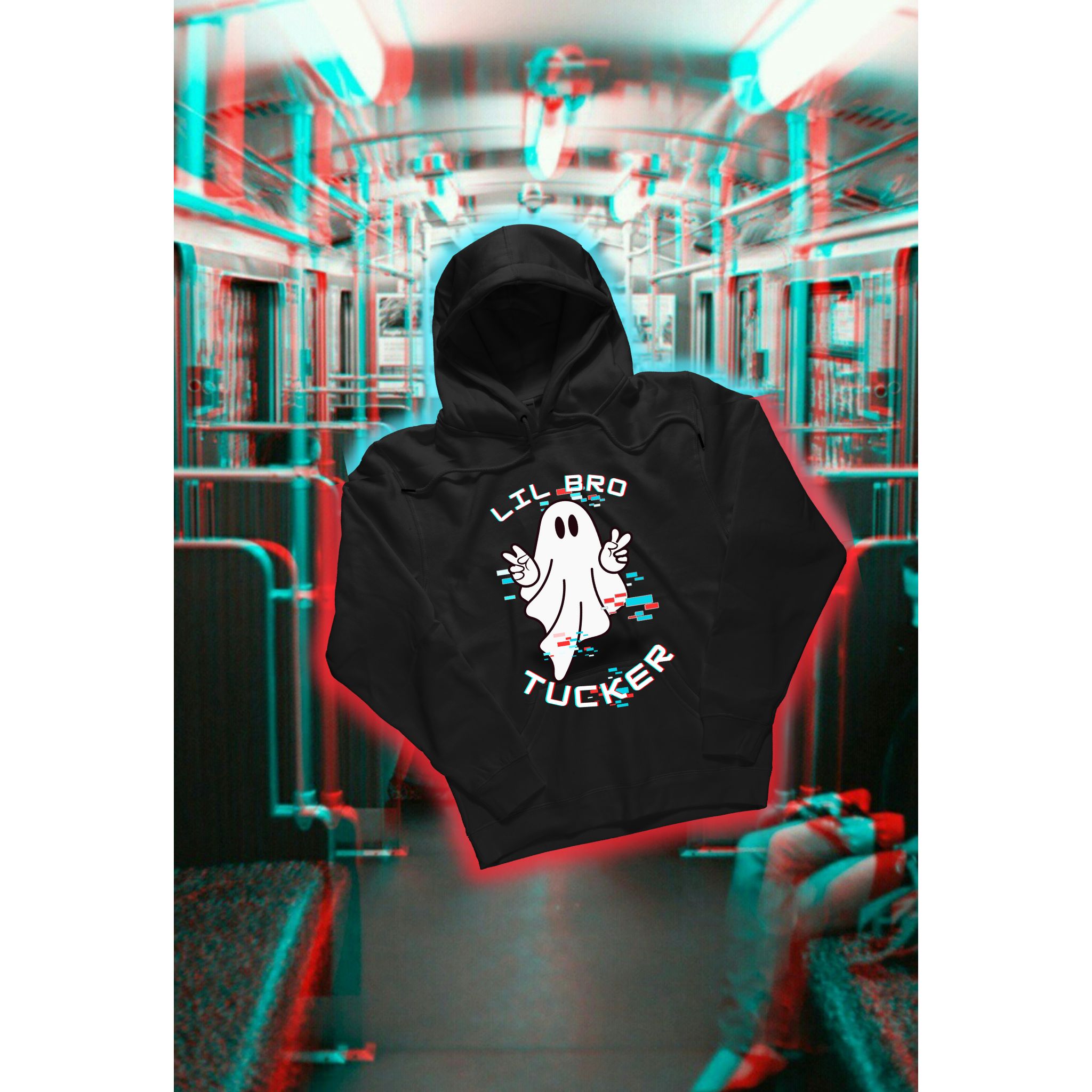 Personalized Glitch Ghost Kids Halloween Hoodie – Custom Name | Sibling  &amp; New Sibling Announcement Hoodie l Fun Halloween Hoodie with Custom Name/Phrase product thumbnail image