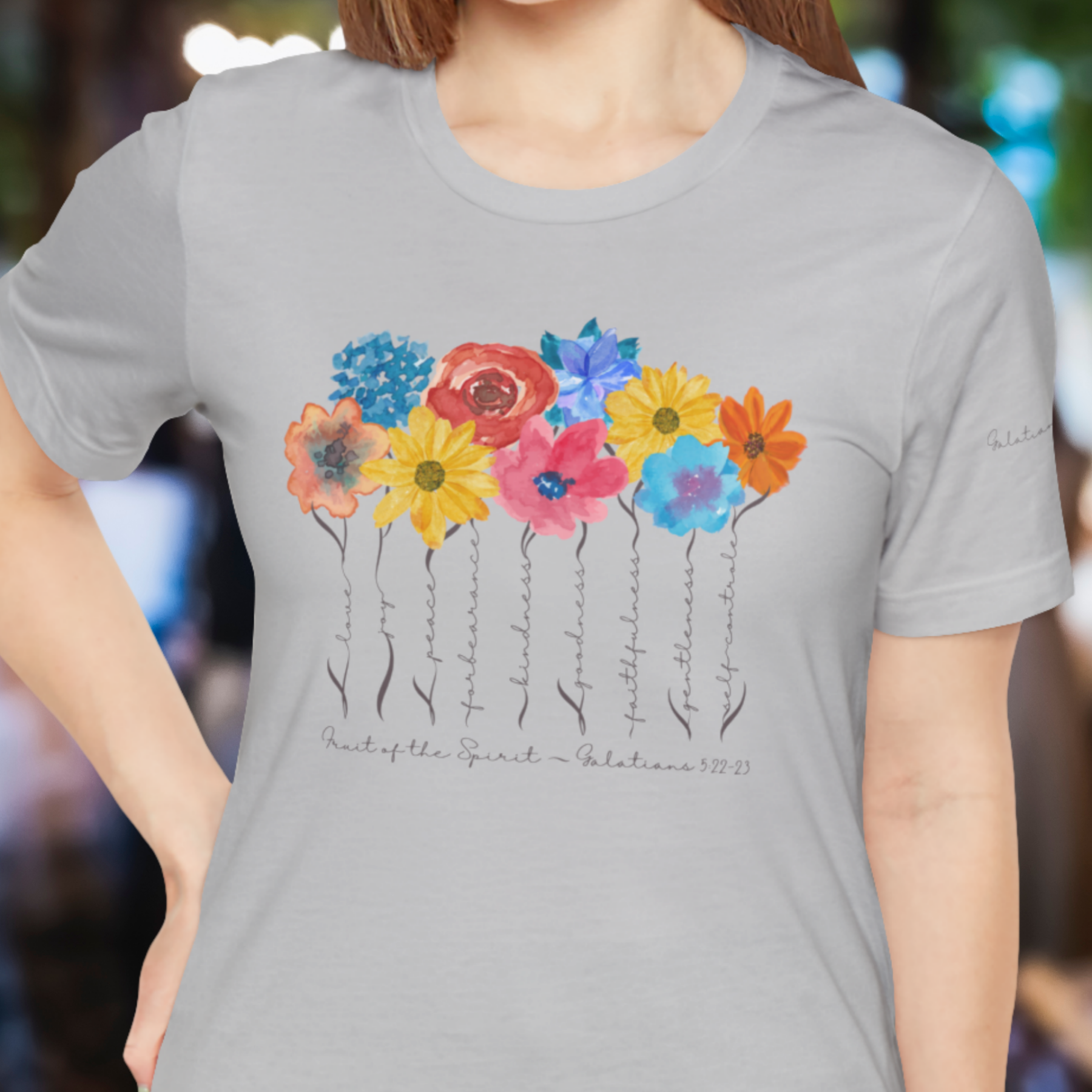 Fruit of the Spirit - Crew Neck Unisex T- Shirt featuring Galatians 5:22-23 product thumbnail image Fruit of the Spirit - Crew Neck Unisex T- Shirt featuring Galatians 5:22-23 product thumbnail image