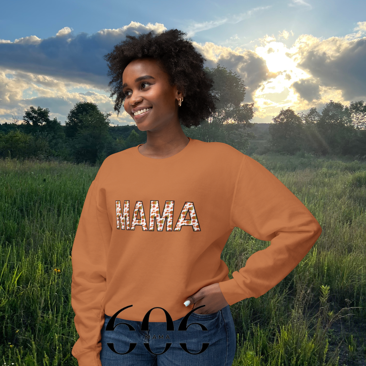 100% Cotton Mama Crewneck Sweatshirt, Lightweight Top, Gift for Moms, Fall Fashion, Cozy Layering Piece product thumbnail image 100% Cotton Mama Crewneck Sweatshirt, Lightweight Top, Gift for Moms, Fall Fashion, Cozy Layering Piece product thumbnail image