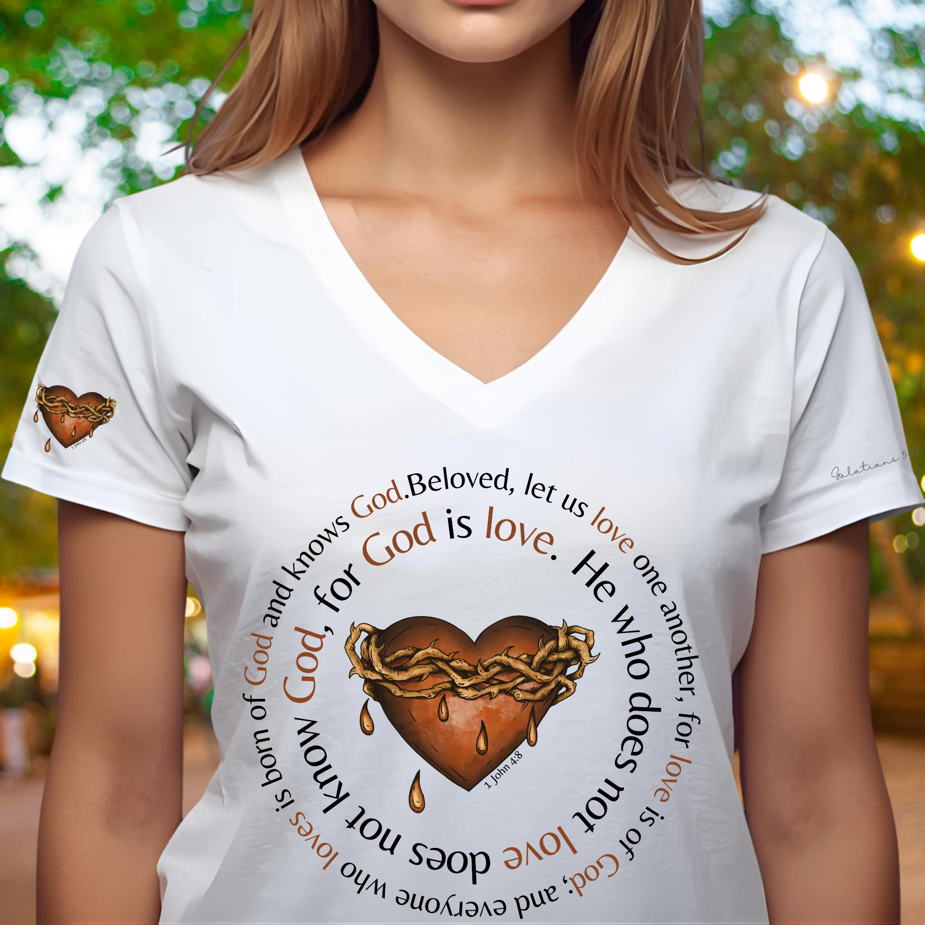 God Is Love - V-Neck Unisex T-Shirt God Is Love - V-Neck Unisex T-Shirt