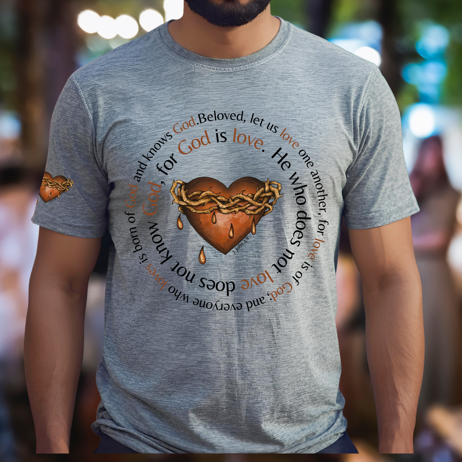 God Is Love- Crew Neck Unisex T-Shirt product thumbnail image