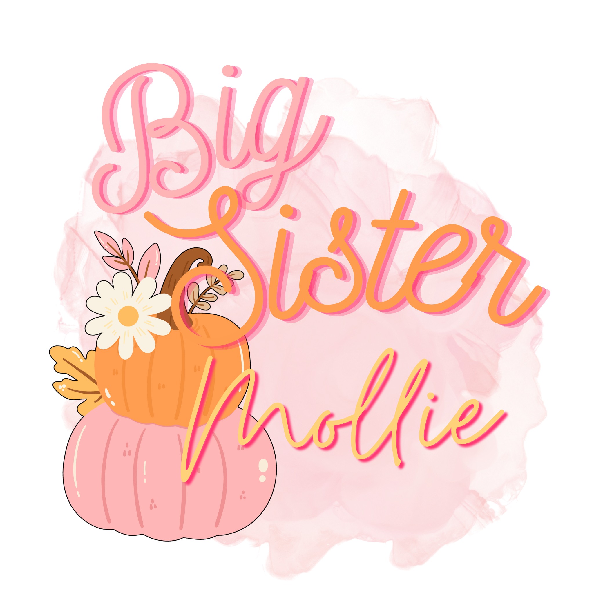 Personalized Infant Long Sleeve Bodysuit for Baby's First Halloween, Sibling Announcement, Fall Family Photos l Pink Pumpkin Outfit, Baby Shower Gift, Fall Baby Clothes, Holiday Baby Wear product thumbnail image