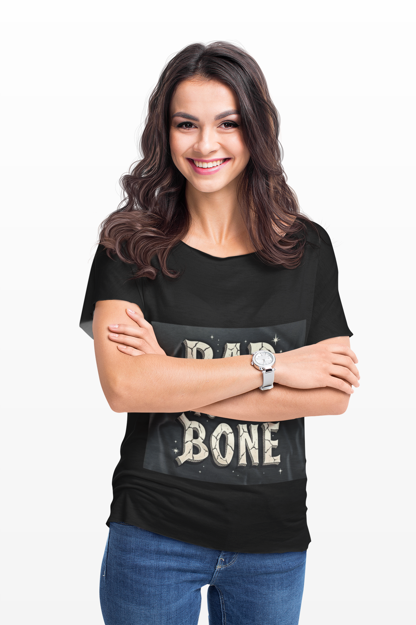 Bad to the Bone Skull Graphic Unisex Tee product thumbnail image