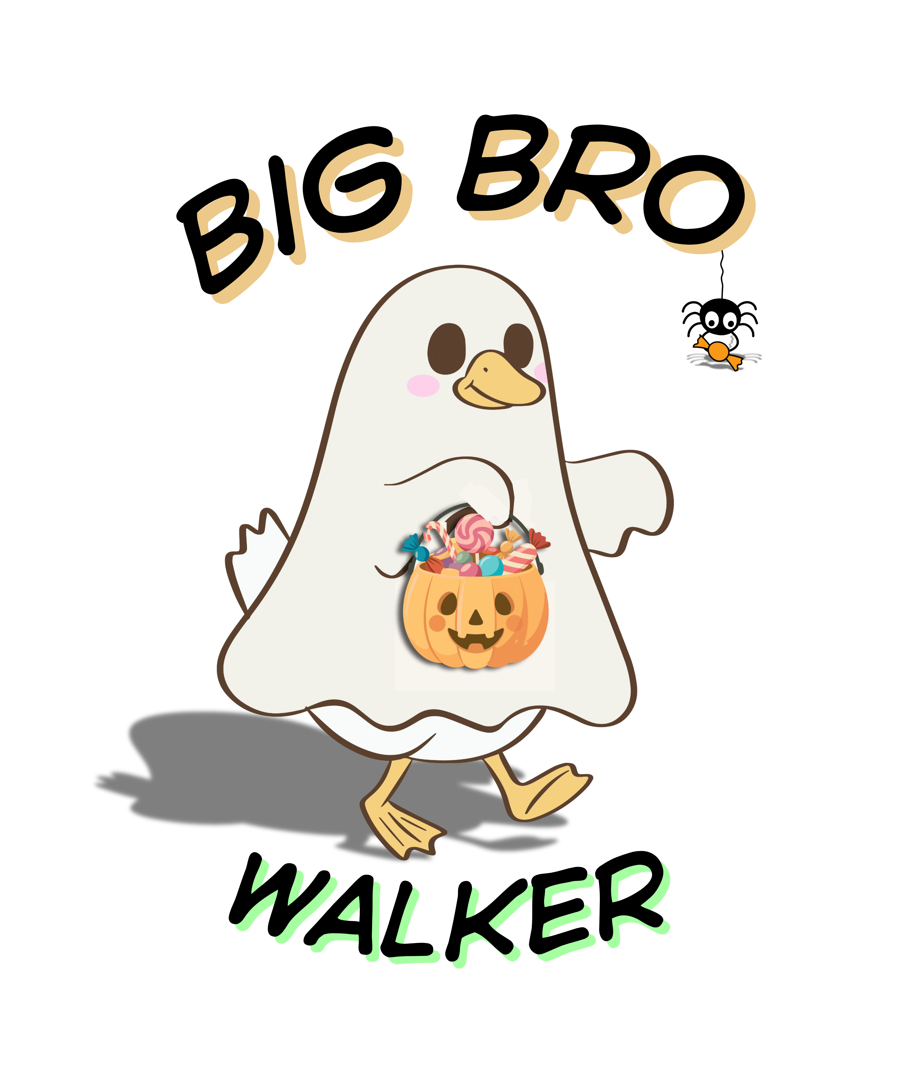Personalized Goose Ghost Halloween Tote Bag – Custom Name Trick or Treat Bag l Custom Tote, Sibling Announcement l Big Bro/Sis Tote product thumbnail image