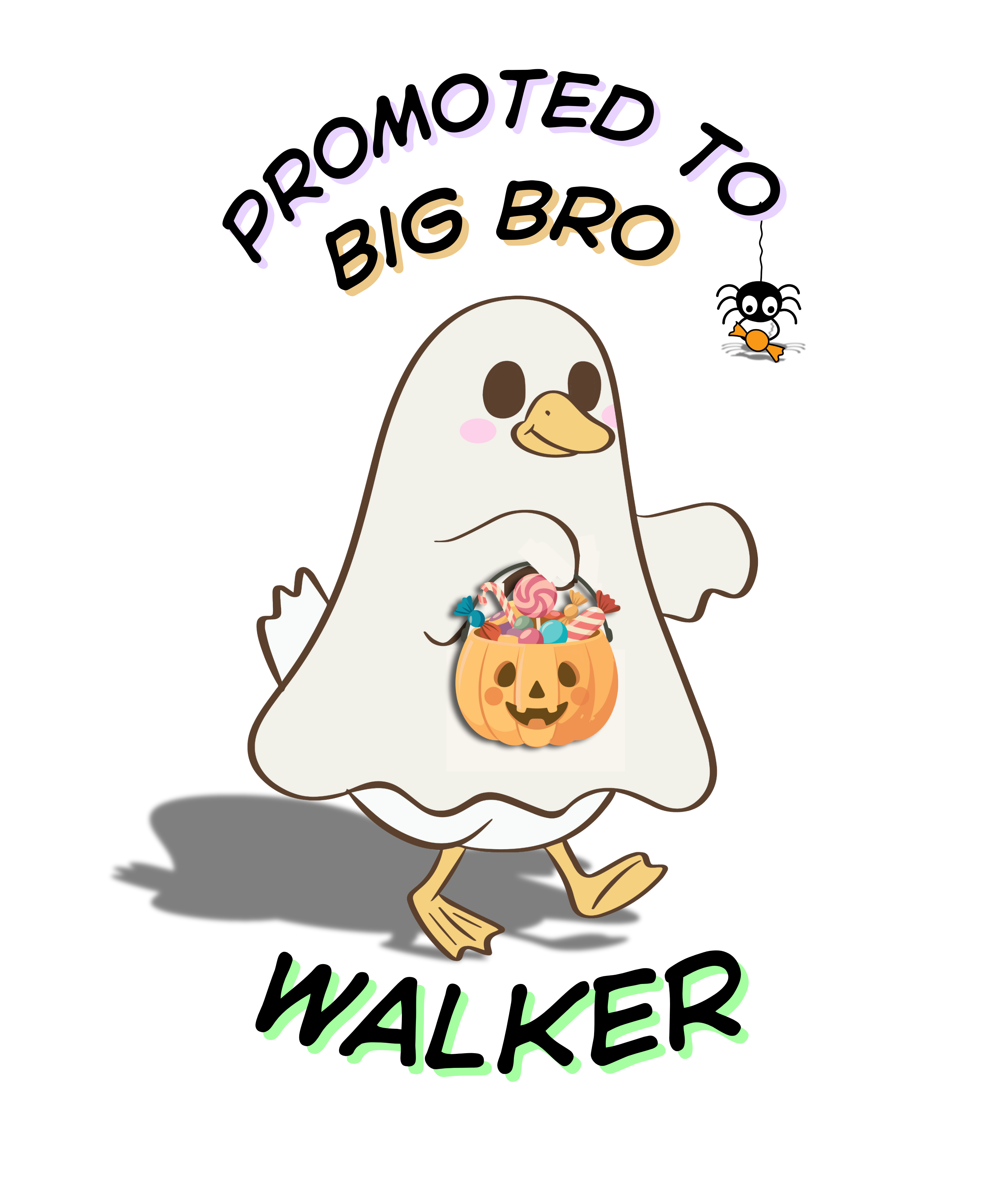 Personalized Goose Ghost Halloween Tote Bag – Custom Name Trick or Treat Bag l Custom Tote, Sibling Announcement l Big Bro/Sis Tote product thumbnail image
