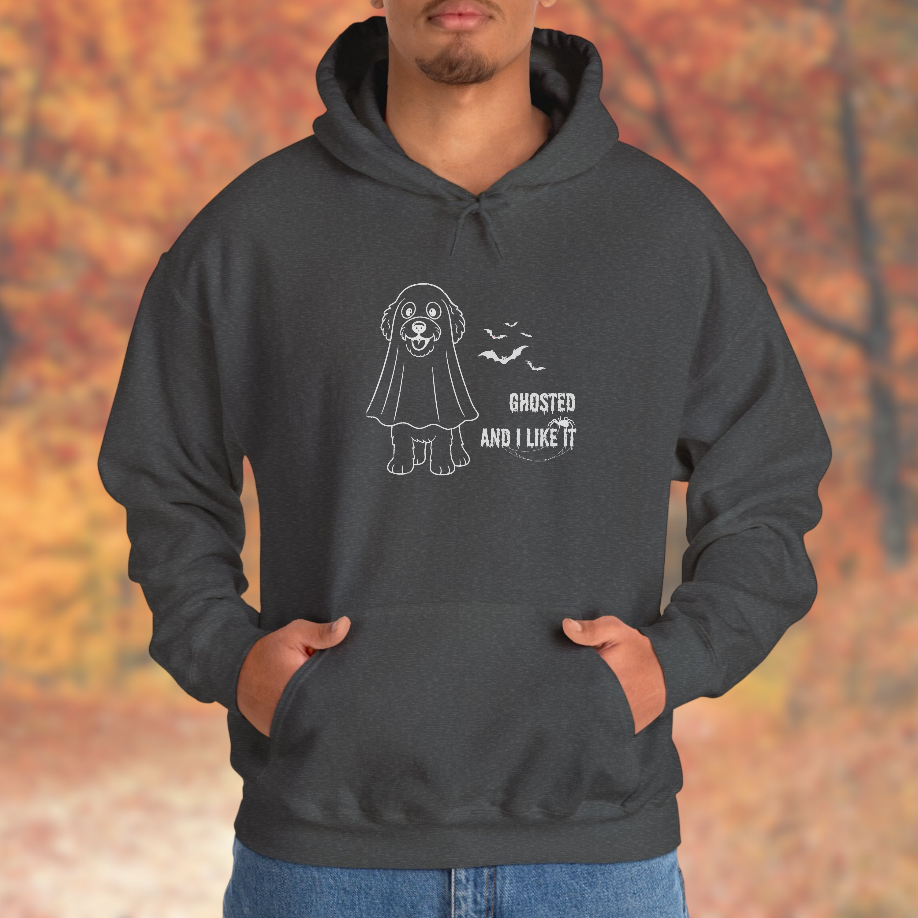 🎃 Halloween Dog Mom Sweatshirt "Ghosted and I like it", Doodle Hoodie, Limited Edition product thumbnail image