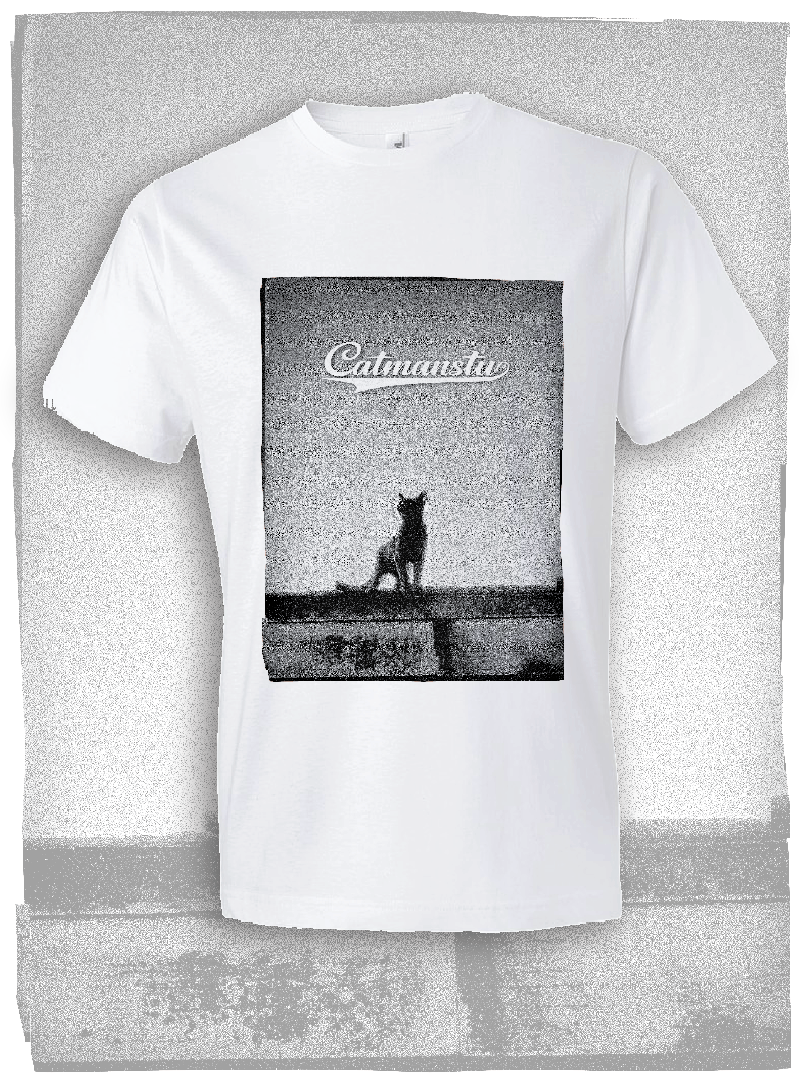 Vintage-Style CatManStu Skater tee - urban black & white photo by StuArt Bailey. product thumbnail image Vintage-Style CatManStu Skater tee - urban black & white photo by StuArt Bailey. product thumbnail image