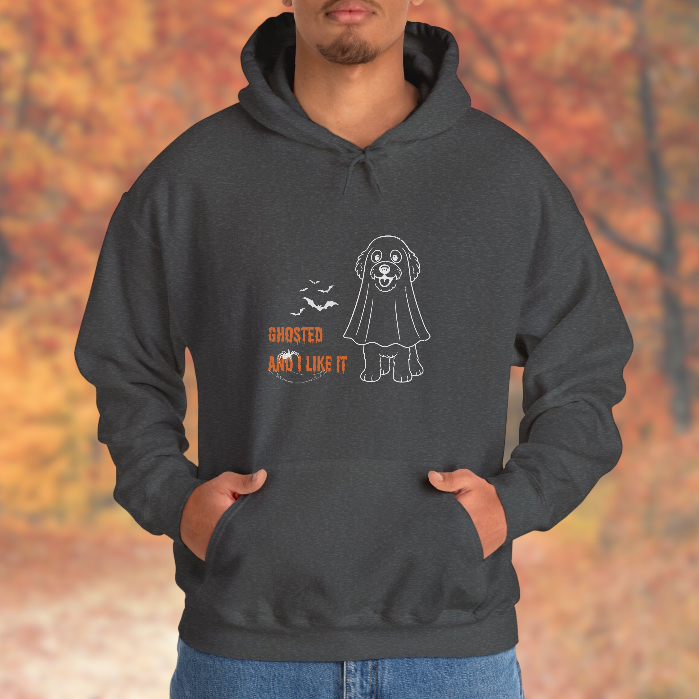 🎃 Halloween Dog Mom Hoodie "Ghosted and I like it", Doodle Sweater, Limited Edition product thumbnail image