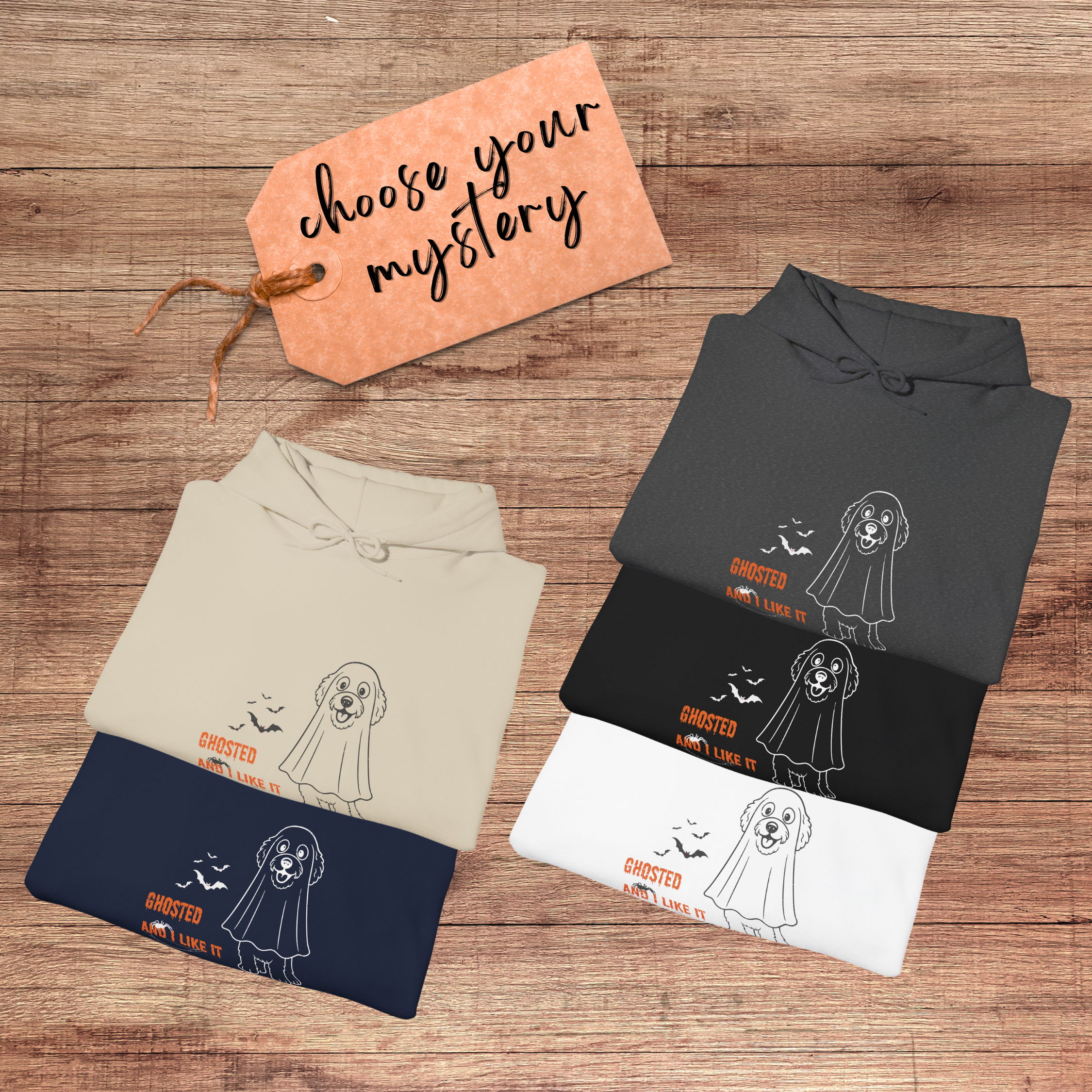 🎃 Halloween Dog Mom Hoodie "Ghosted and I like it", Doodle Sweater, Limited Edition product thumbnail image