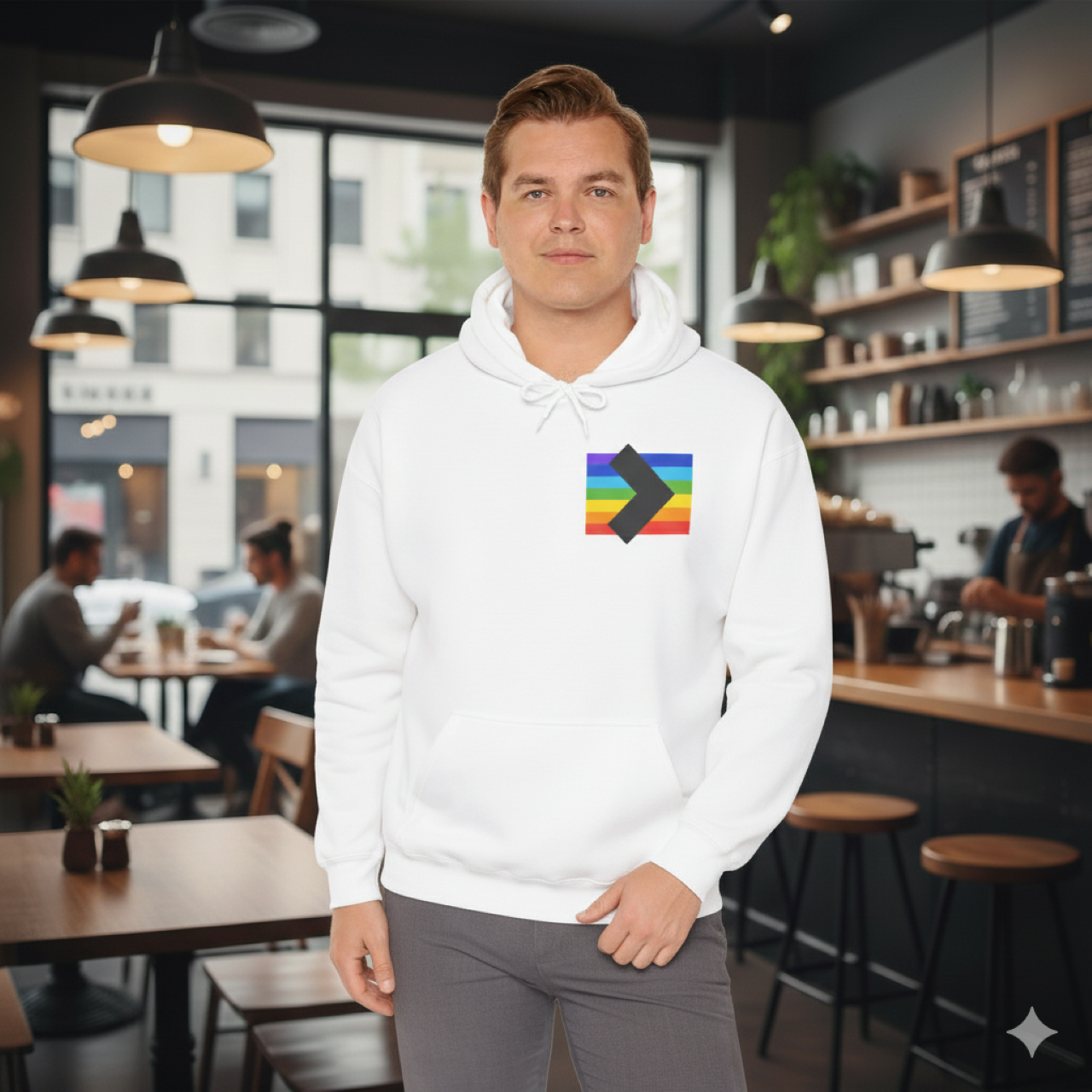 7&gt;6 Rainbow Hoodie