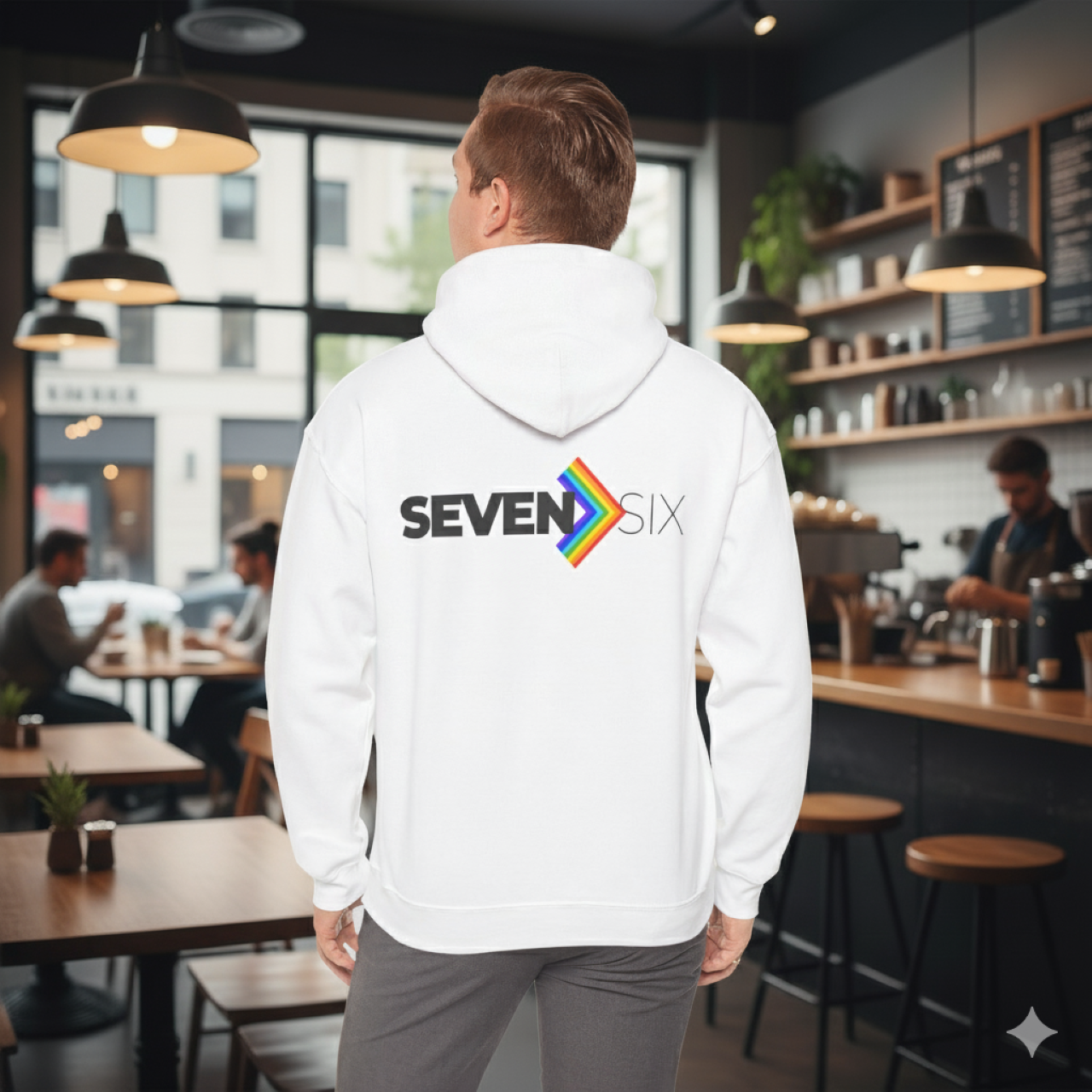 7>6 Rainbow Hoodie product thumbnail image 7>6 Rainbow Hoodie product thumbnail image