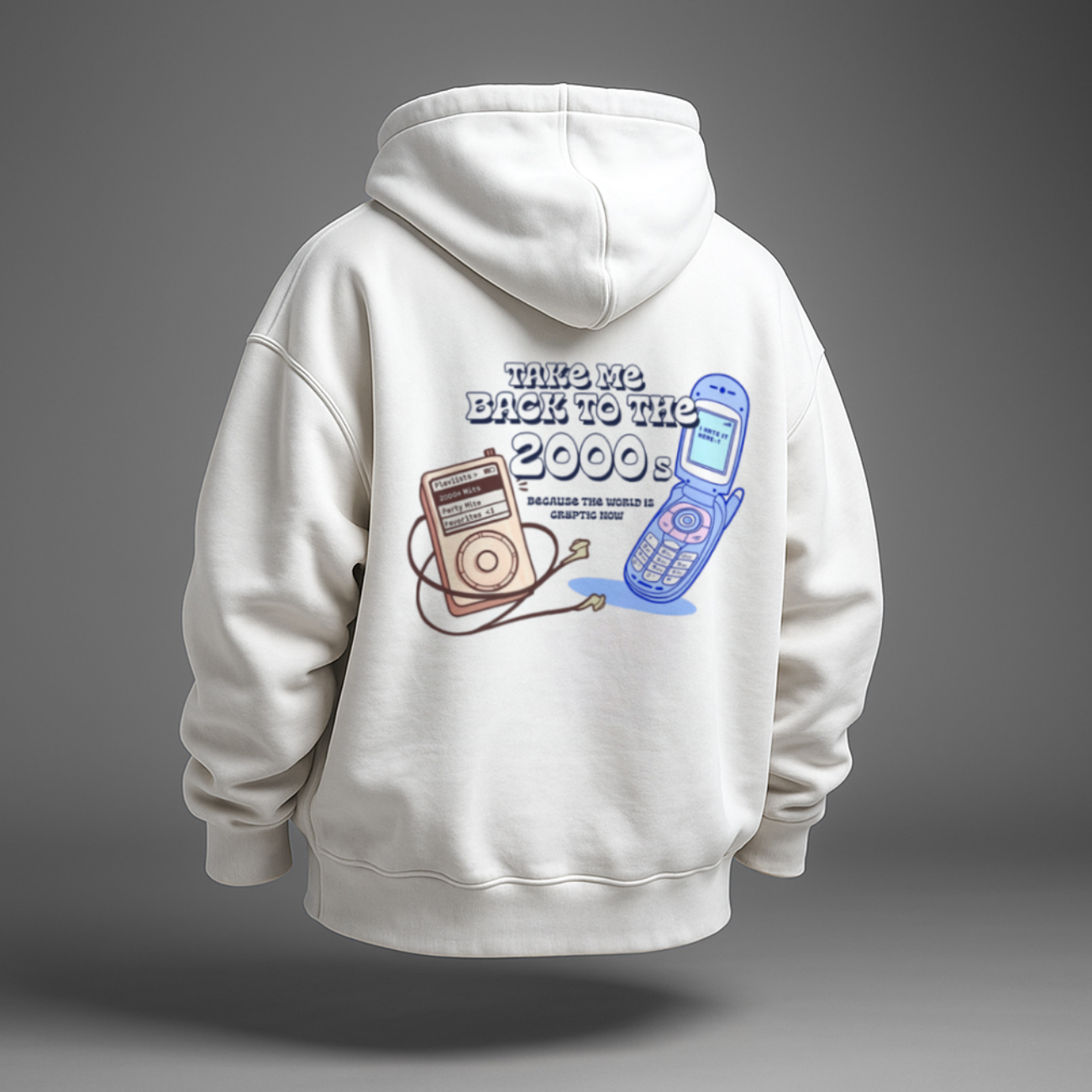 Cryptic Street Vision Oversized hoodie – White Cryptic Street Vision Oversized hoodie – White