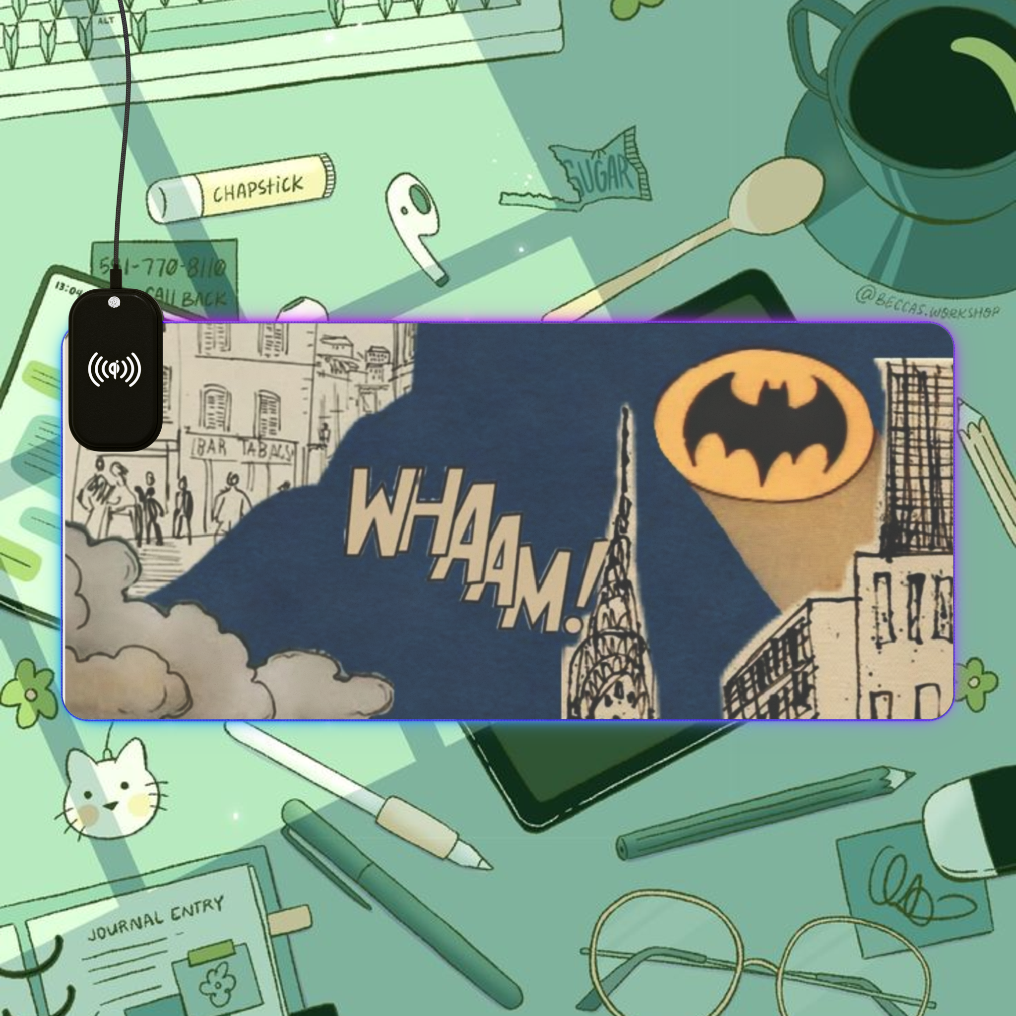 Personalized Wireless Charging Gaming Mouse Pad, LED Mouse Mat, Gaming Desk Accessory, PC Gamer Gift, Desk Decor, Tech Essentials product thumbnail image Personalized Wireless Charging Gaming Mouse Pad, LED Mouse Mat, Gaming Desk Accessory, PC Gamer Gift, Desk Decor, Tech Essentials product thumbnail image